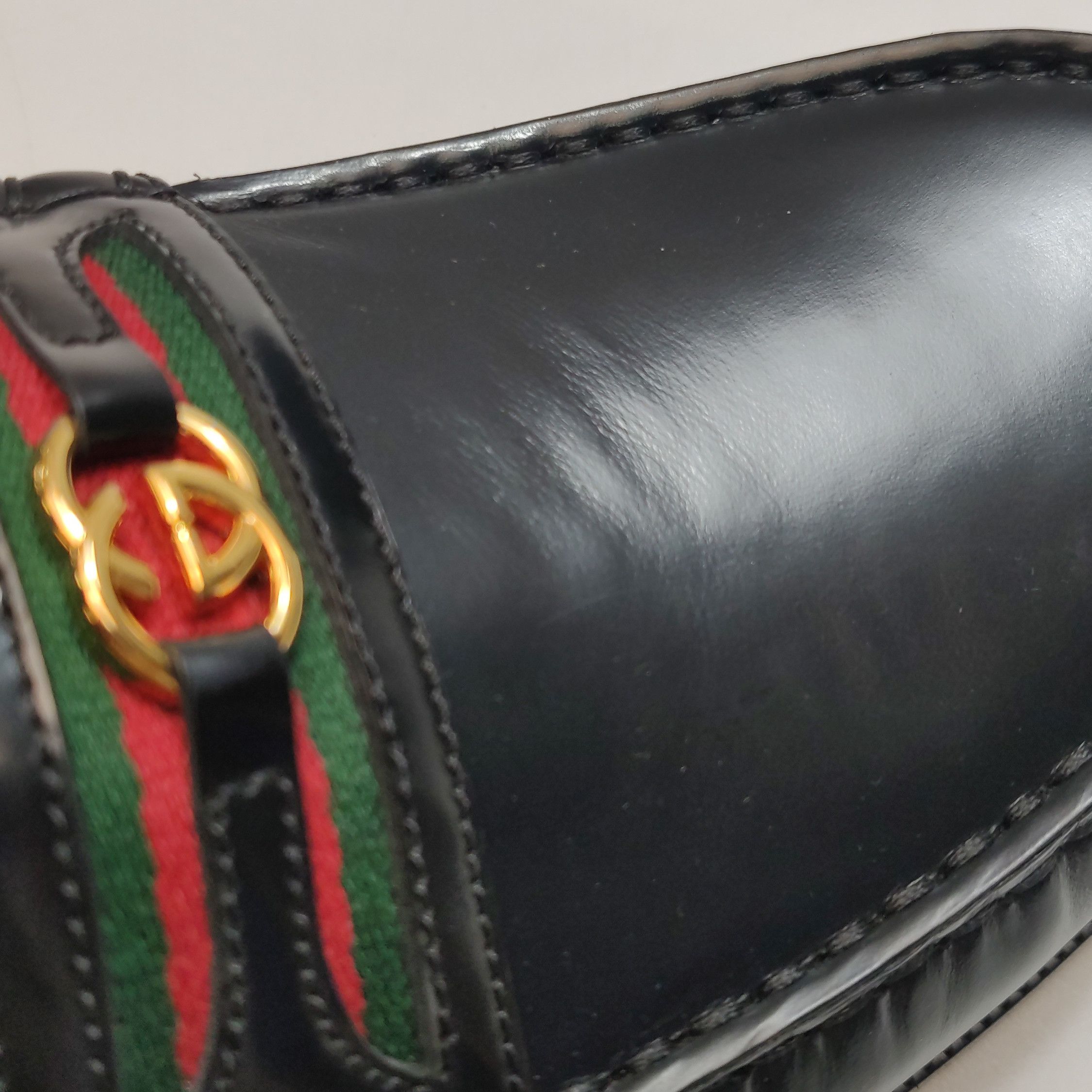Gucci Gucci Web Stripe Interlocking G Loafers 12 Size US 13 / EU 46 - 13 Thumbnail