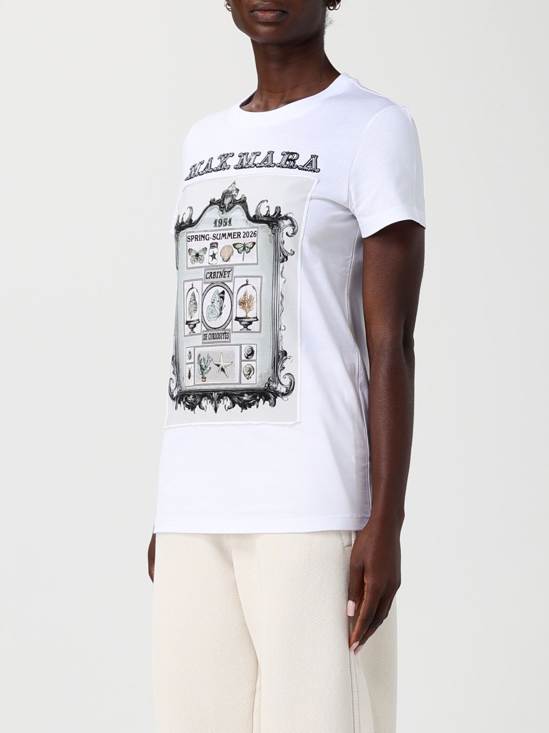 Max Mara Max Mara T-Shirt Woman White 1 Size M / US 6-8 / IT 42-44 - 4 Thumbnail
