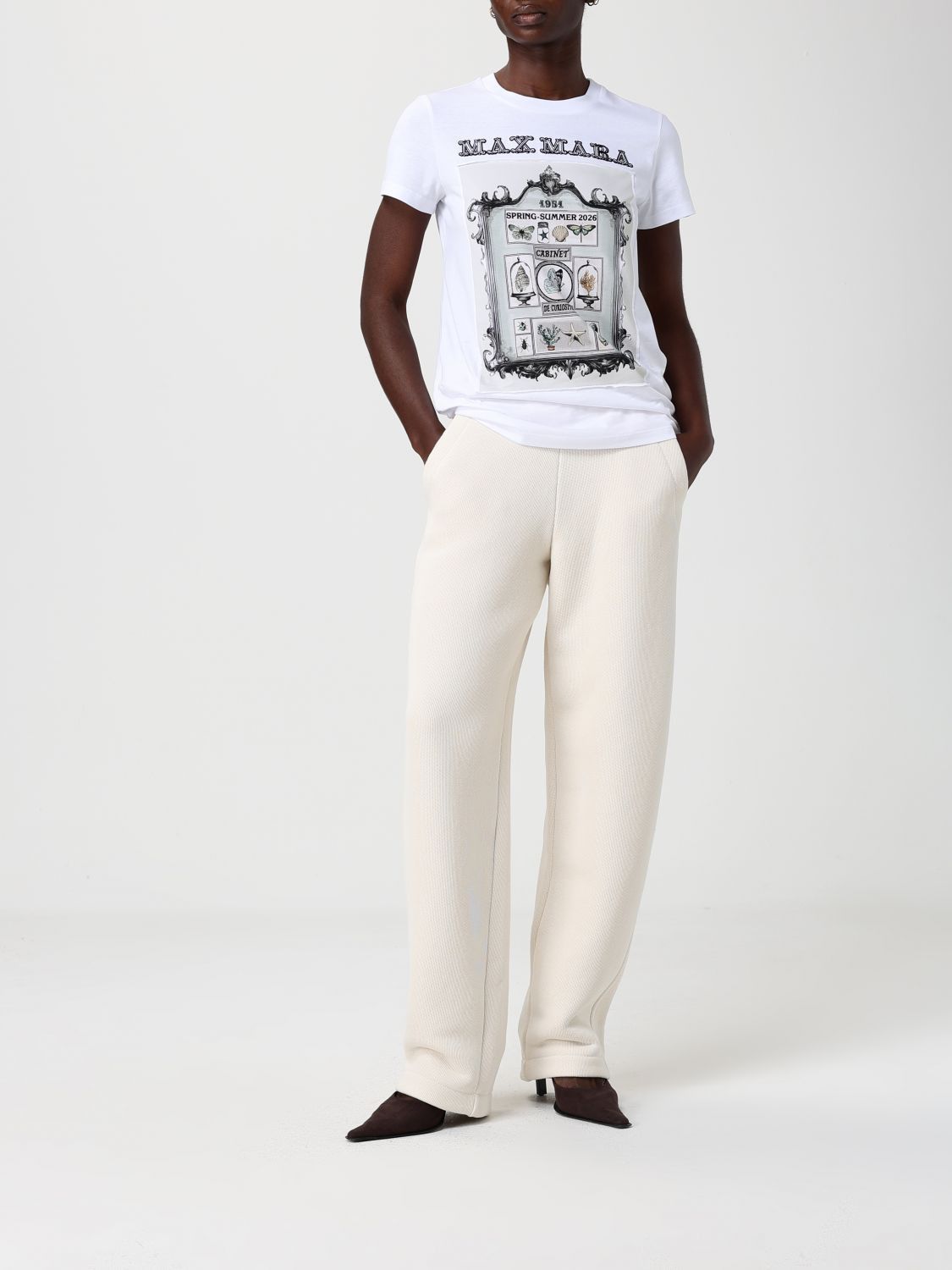 Max Mara Max Mara T-Shirt Woman White 1 Size XS / US 0-2 / IT 36-38 - 2 Thumbnail