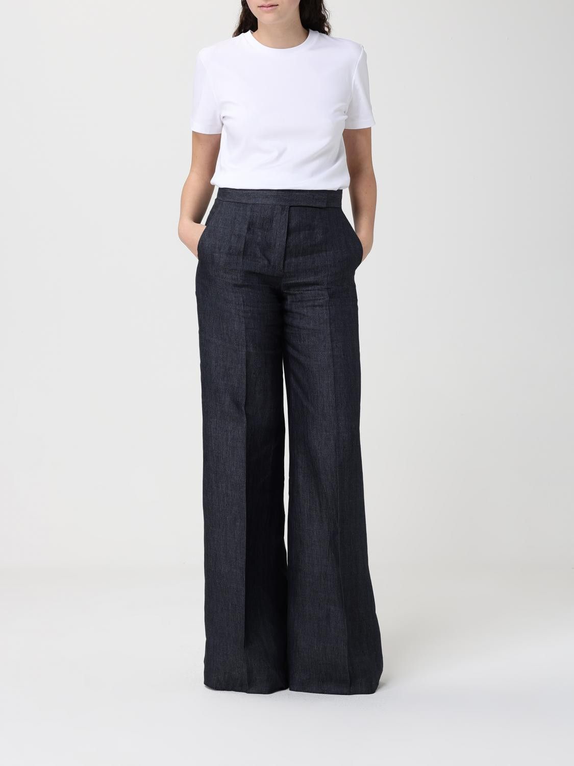 Max Mara Max Mara T-Shirt Woman White Size L / US 10 / IT 46 - 2 Thumbnail