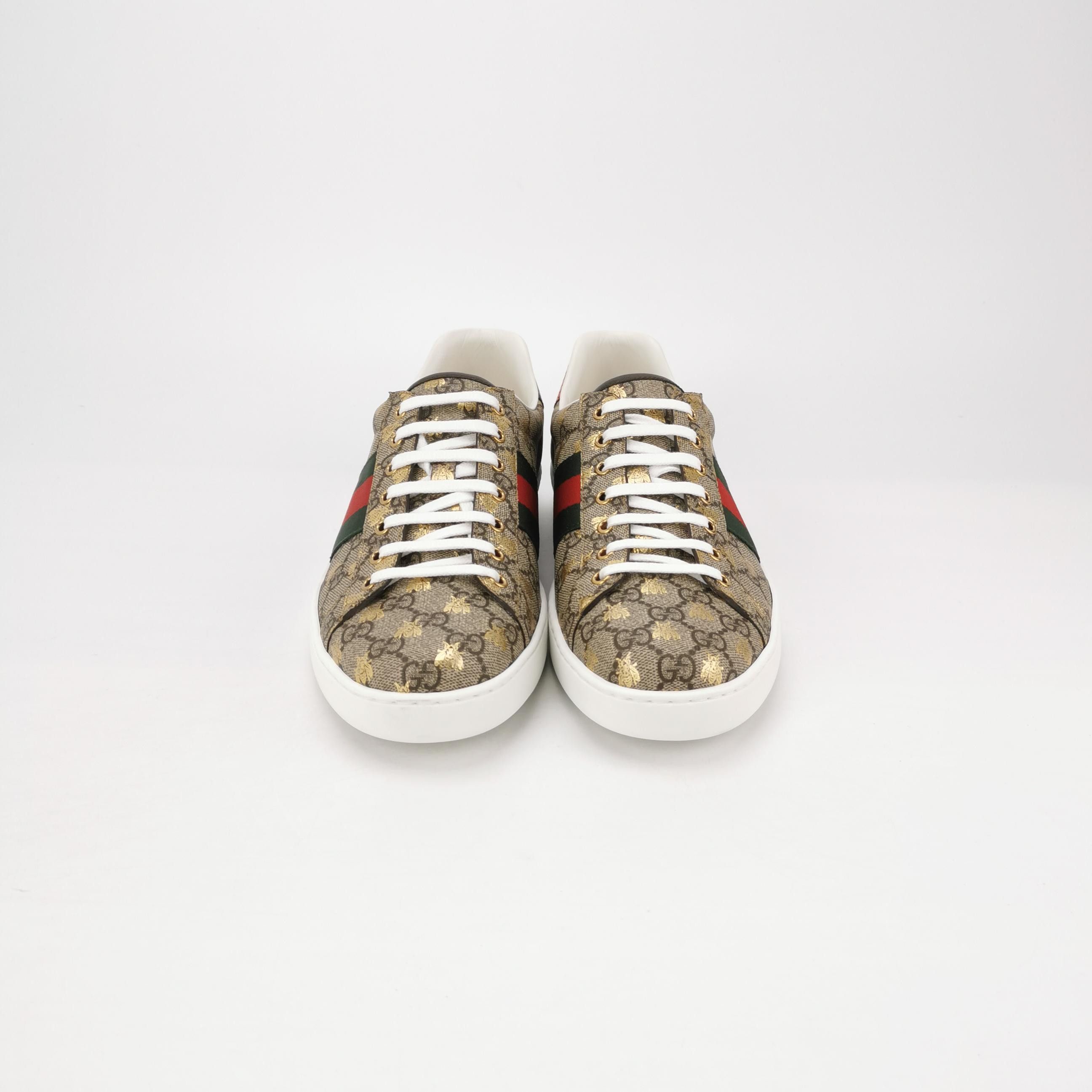 Gucci Gucci Bee GG Supreme Ace Sneakers Size 13 Size US 13 / EU 46 - 4 Thumbnail