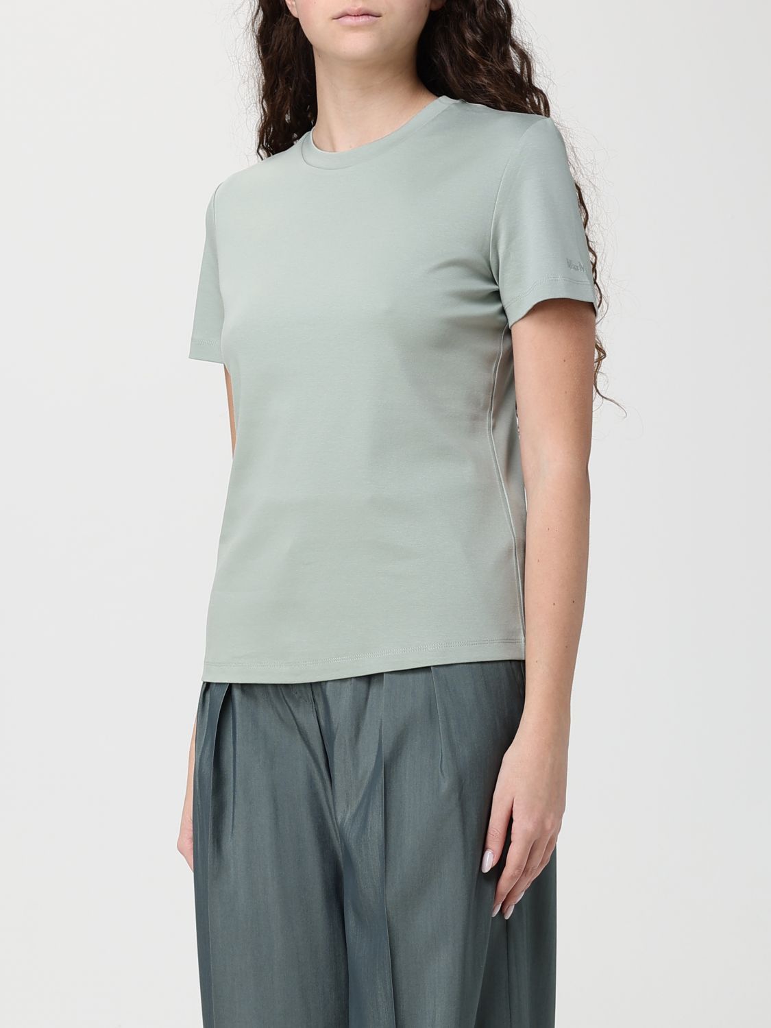 Max Mara Max Mara T-Shirt Woman Green Size L / US 10 / IT 46 - 4 Thumbnail