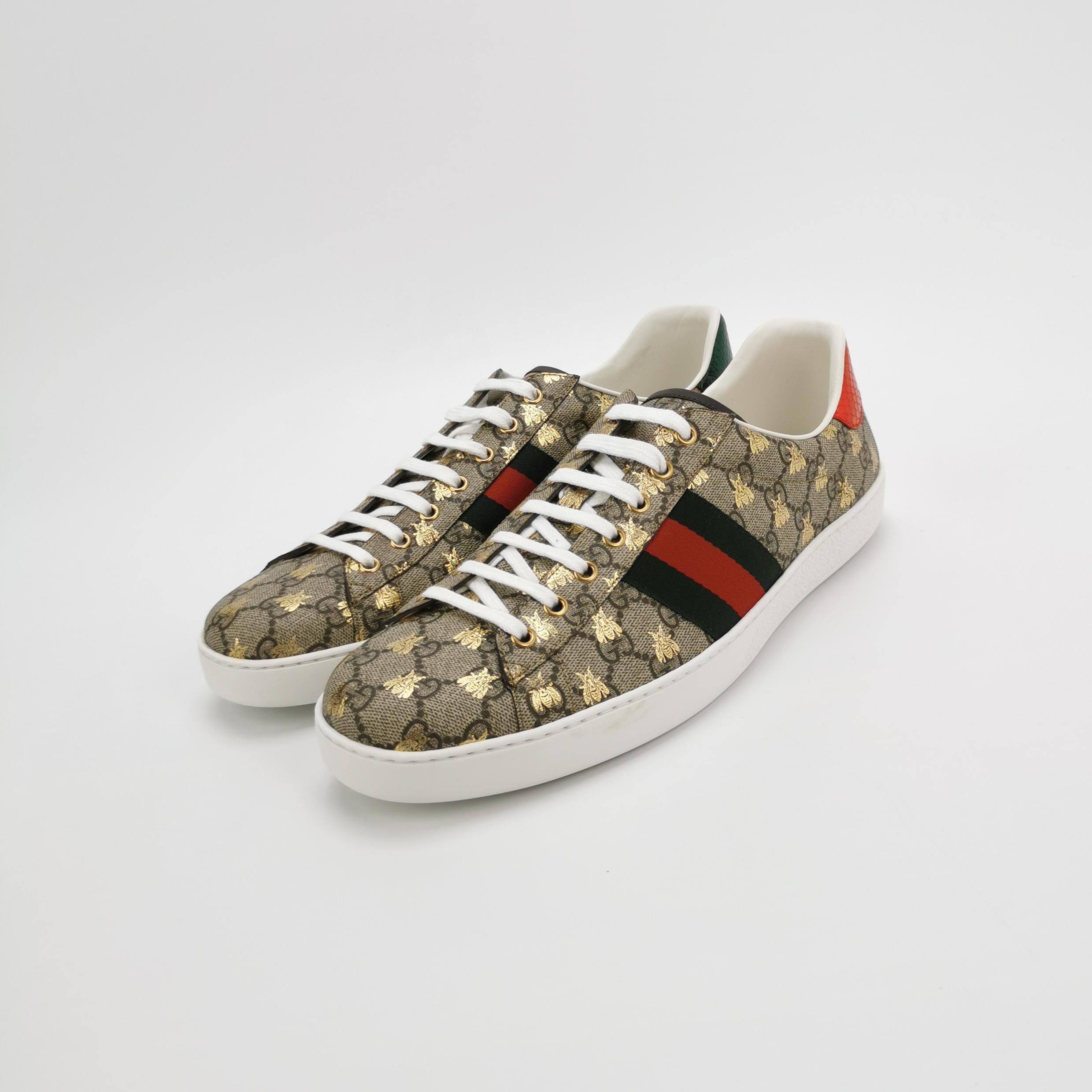 Gucci Gucci Bee GG Supreme Ace Sneakers EU 47 Size US 14 / EU 47 - 3 Thumbnail