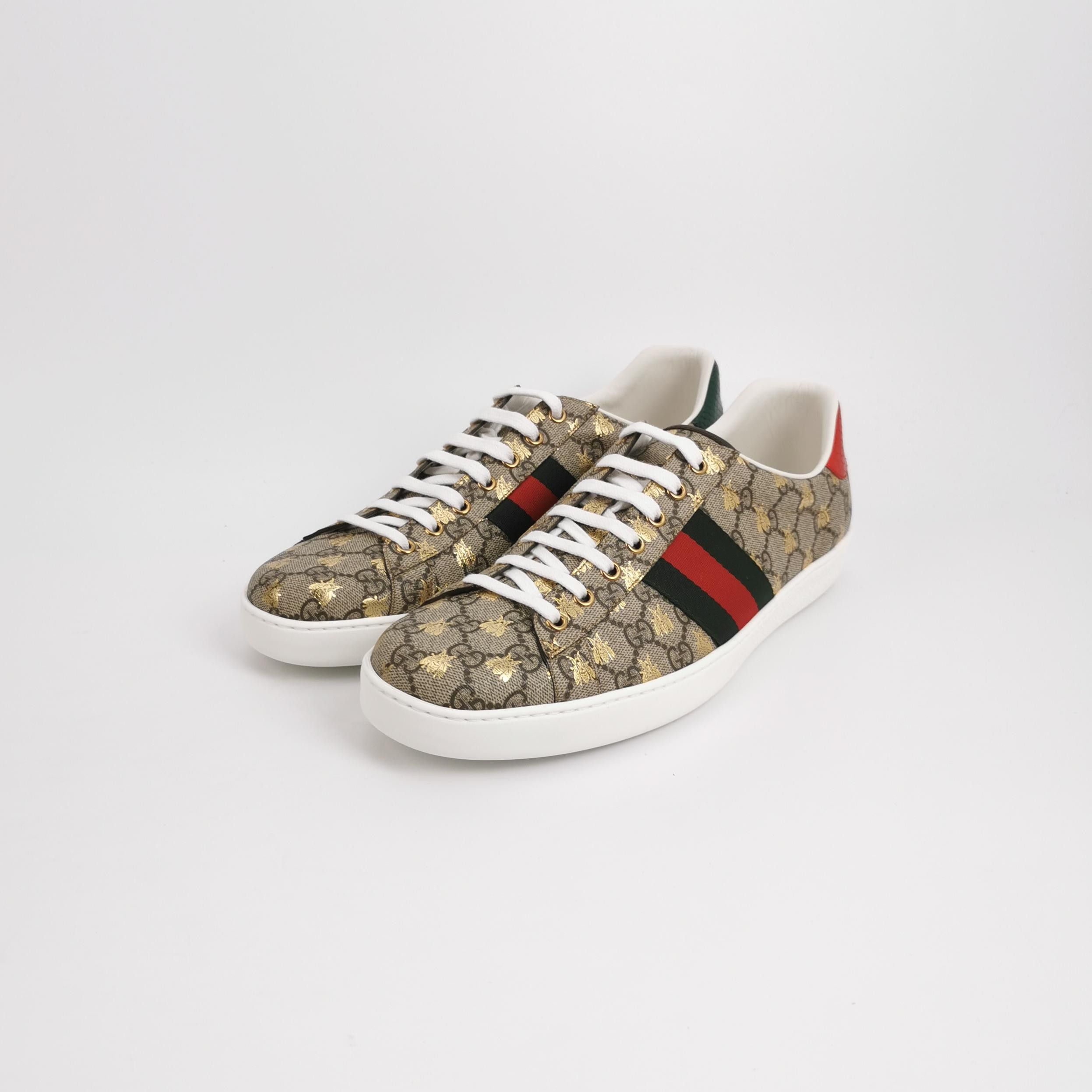 Gucci Gucci Bee Pattern GG Supreme Ace Sneakers 47 Size US 14 / EU 47 - 3 Thumbnail