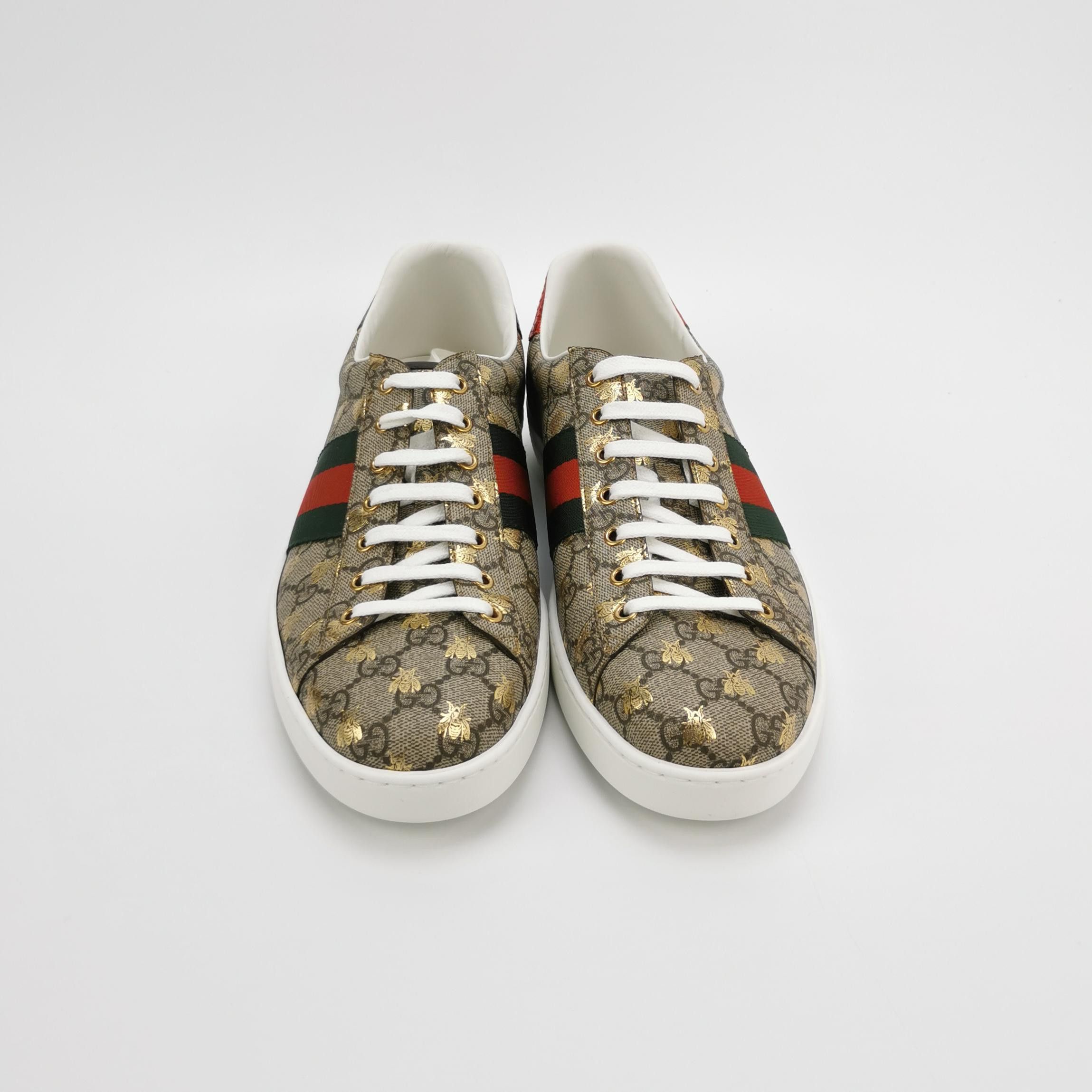 Gucci Gucci Bee GG Supreme Ace Sneakers 46 Size US 13 / EU 46 - 4 Thumbnail