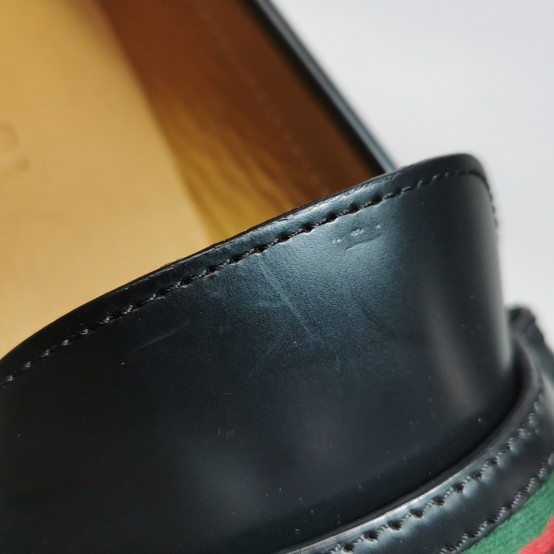 Gucci Gucci Web Stripe Leather Loafers US 13 Size US 13 / EU 46 - 8 Thumbnail