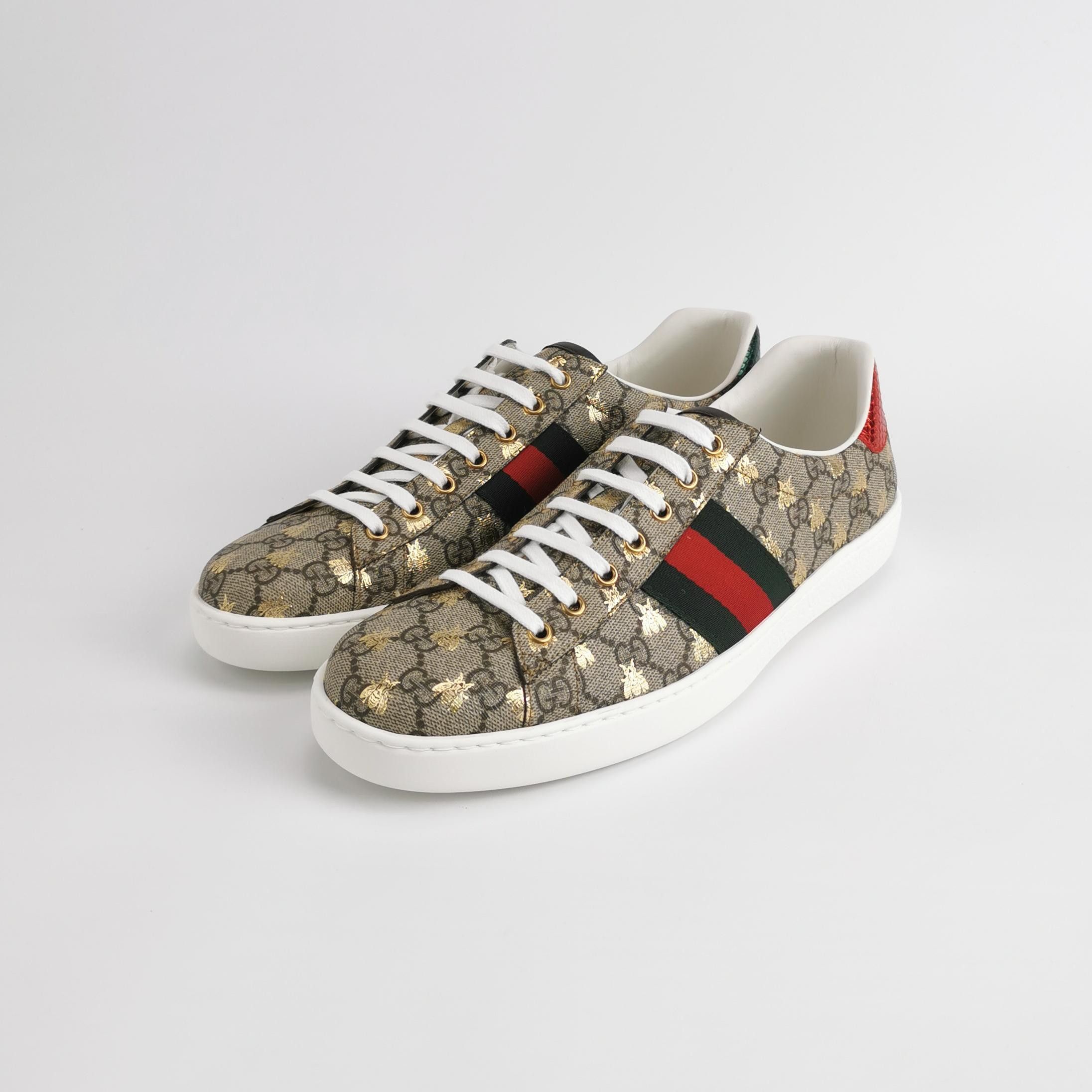 Gucci Gucci Bee GG Supreme Ace Sneakers 12 Size US 13 / EU 46 - 3 Thumbnail