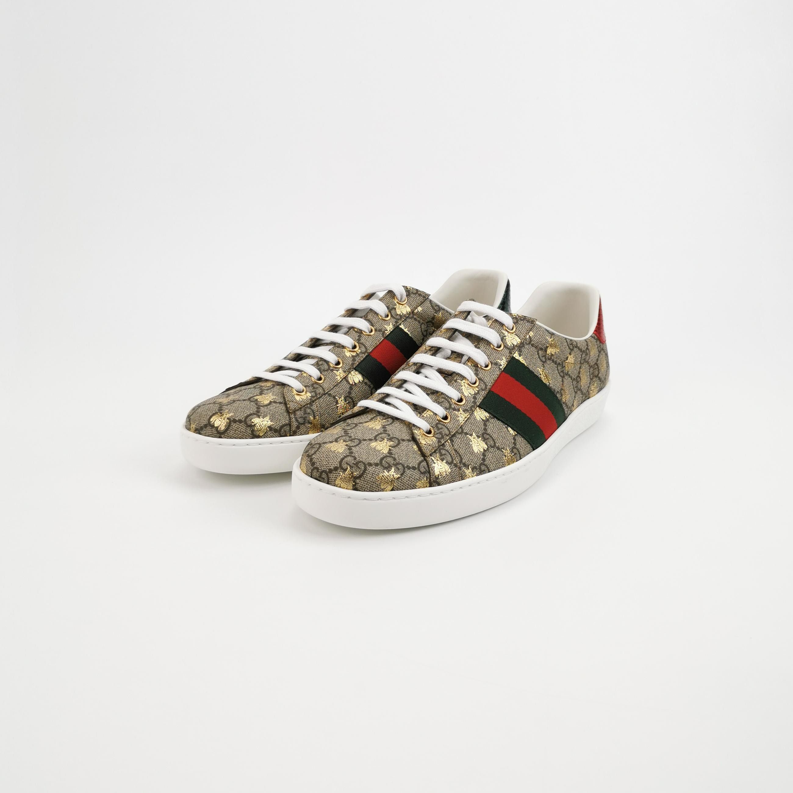 Gucci Gucci Bee GG Supreme Ace Sneakers 46 Size US 13 / EU 46 - 3 Thumbnail