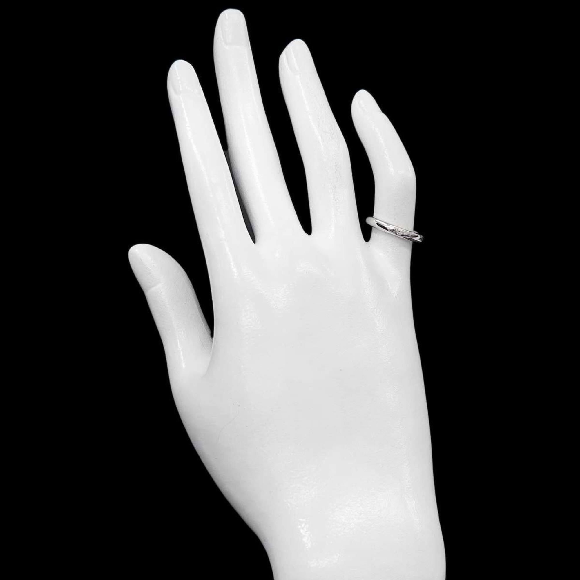 Tiffany & Co. Tiffany & Co. Stacking Band Ring with 1 Diamond, Platinum. Size ONE SIZE - 7 Thumbnail