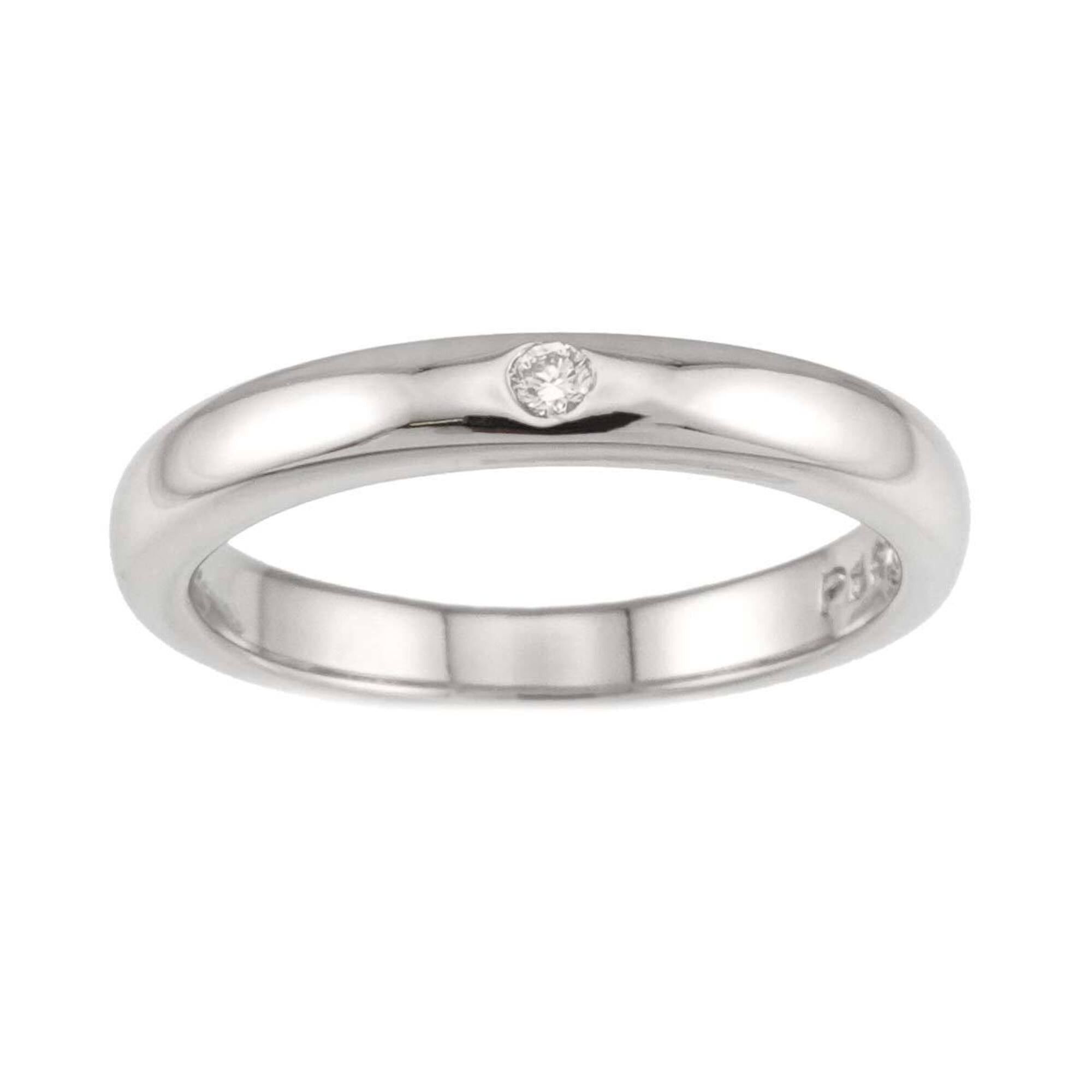 Tiffany & Co. Tiffany & Co. Stacking Band Ring with 1 Diamond, Platinum. Size ONE SIZE - 2 Thumbnail