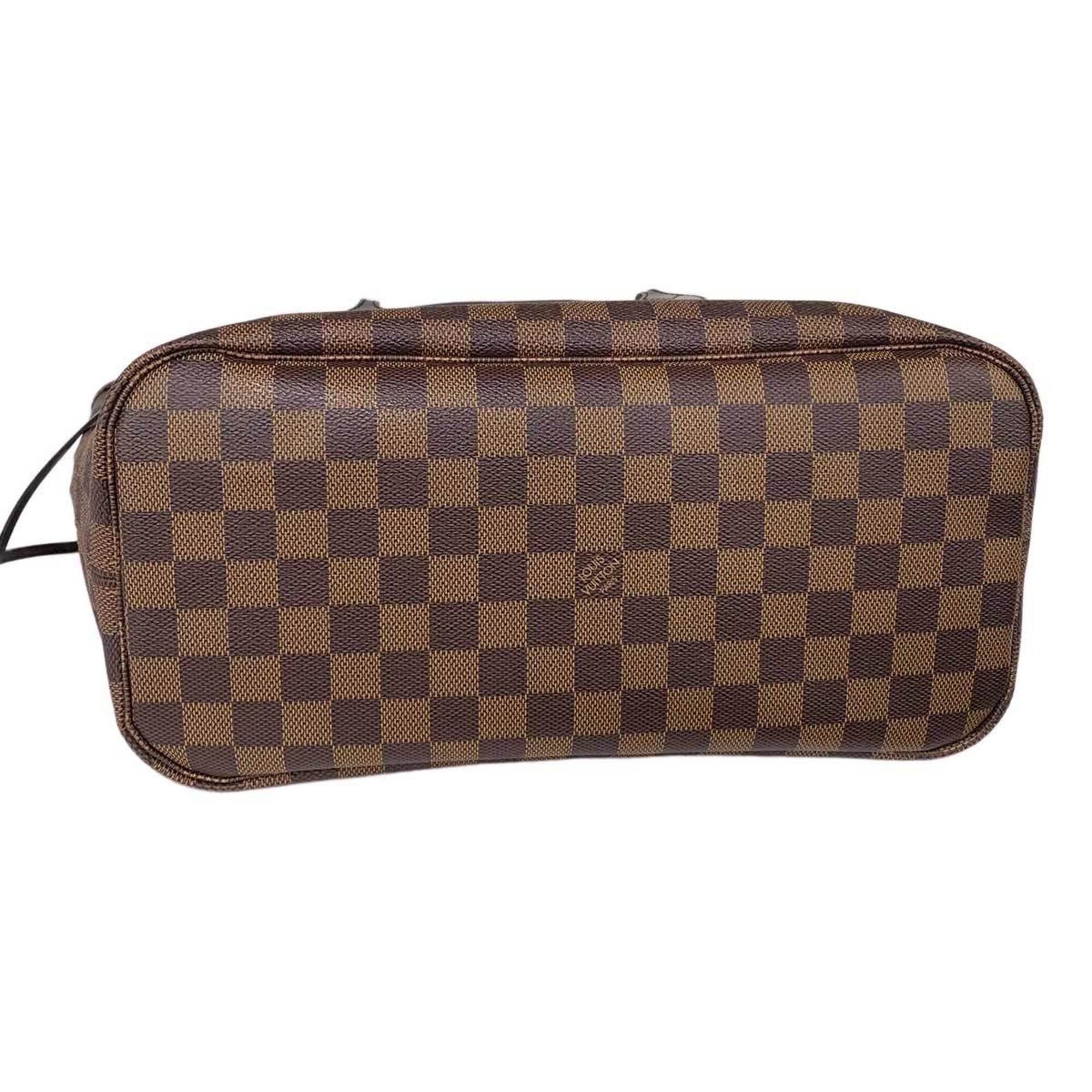 Louis Vuitton Louis Vuitton Damier Neverfull MM Tote Handbag, Ebene Cerise N51105 Brown Size ONE SIZE - 4 Thumbnail
