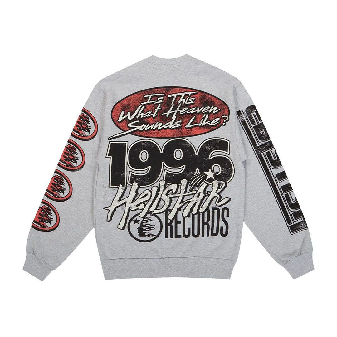 HELLSTAR Records Crewneck Heather Grey Size US XL / EU 56 / 4 - 2 Thumbnail