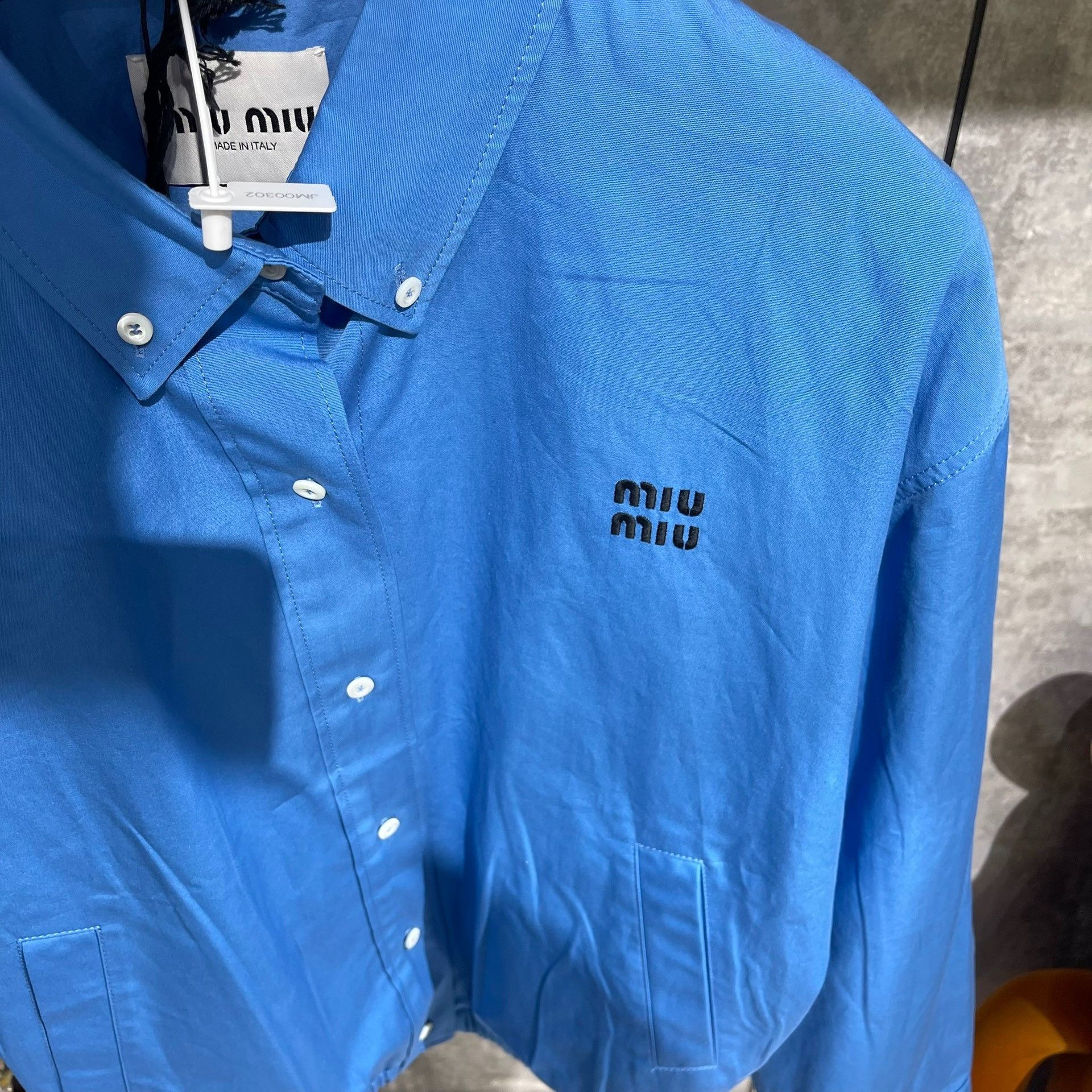 Miu Miu Miu Miu Retro Embroidered Blue Light Jacket l Men Size US L / EU 52-54 / 3 - 4 Thumbnail