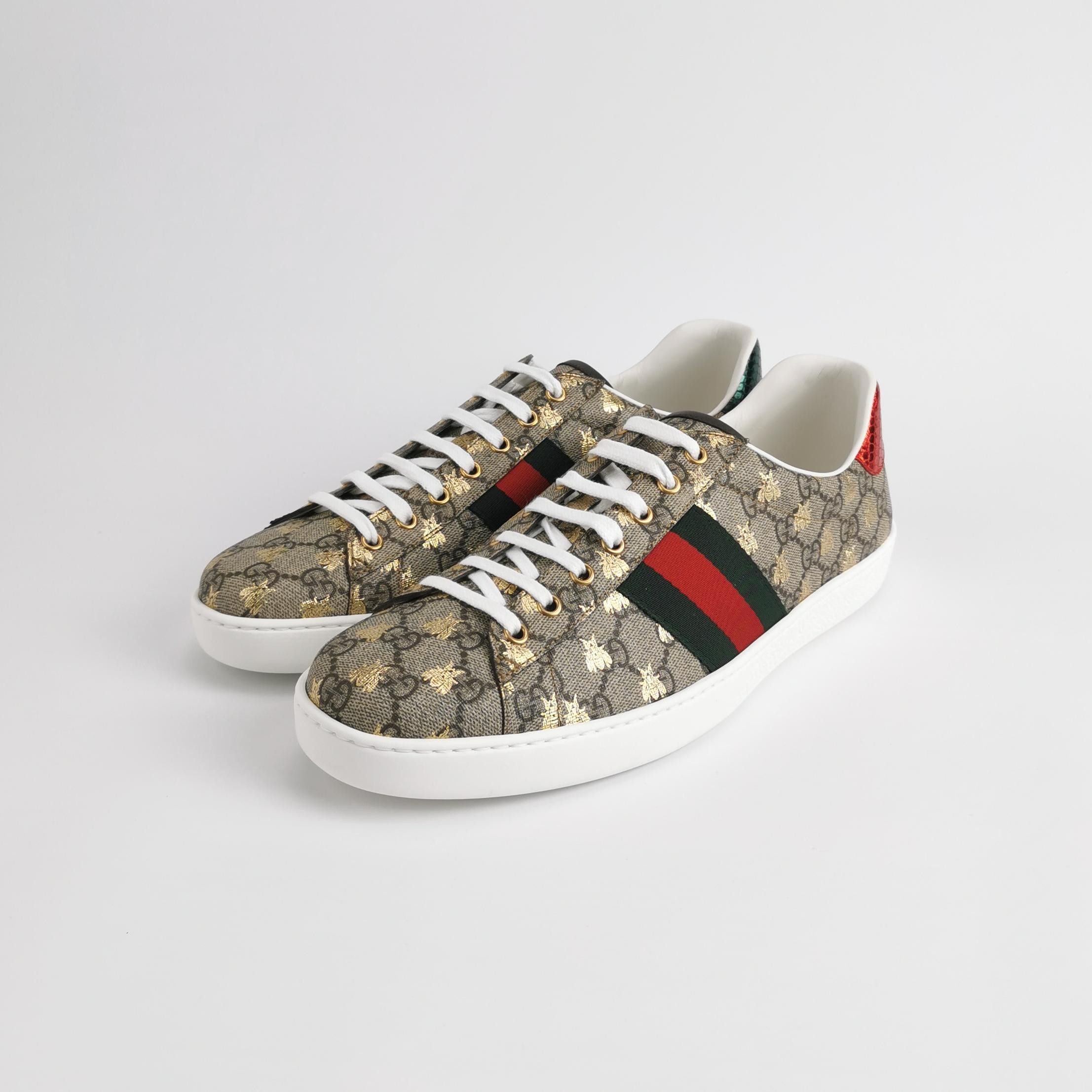 Gucci Gucci Bee GG Supreme Ace Sneakers 46 Size US 13 / EU 46 - 3 Thumbnail