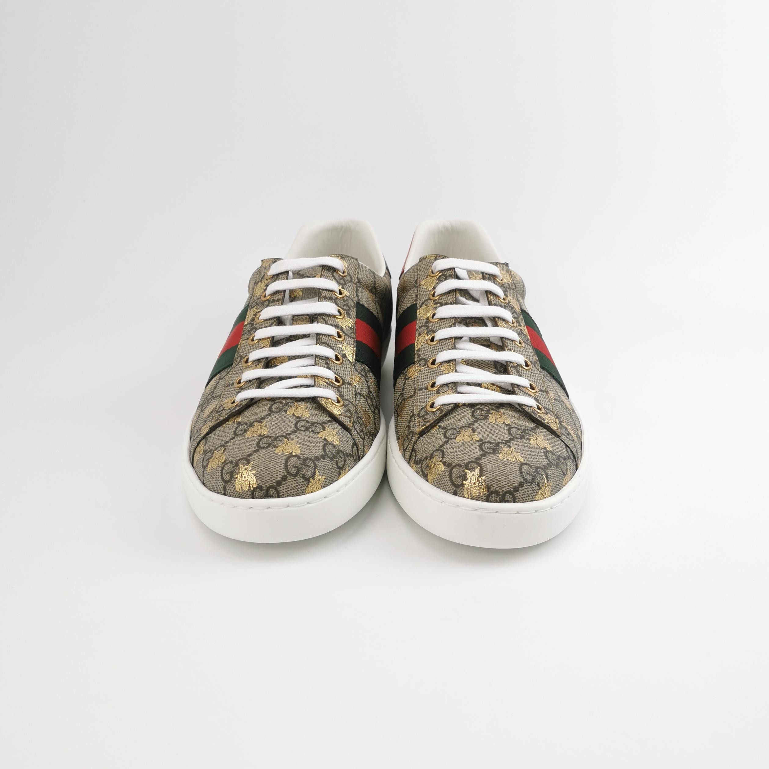 Gucci Gucci Bee Pattern Ace Sneakers Size 13 Size US 13 / EU 46 - 4 Thumbnail