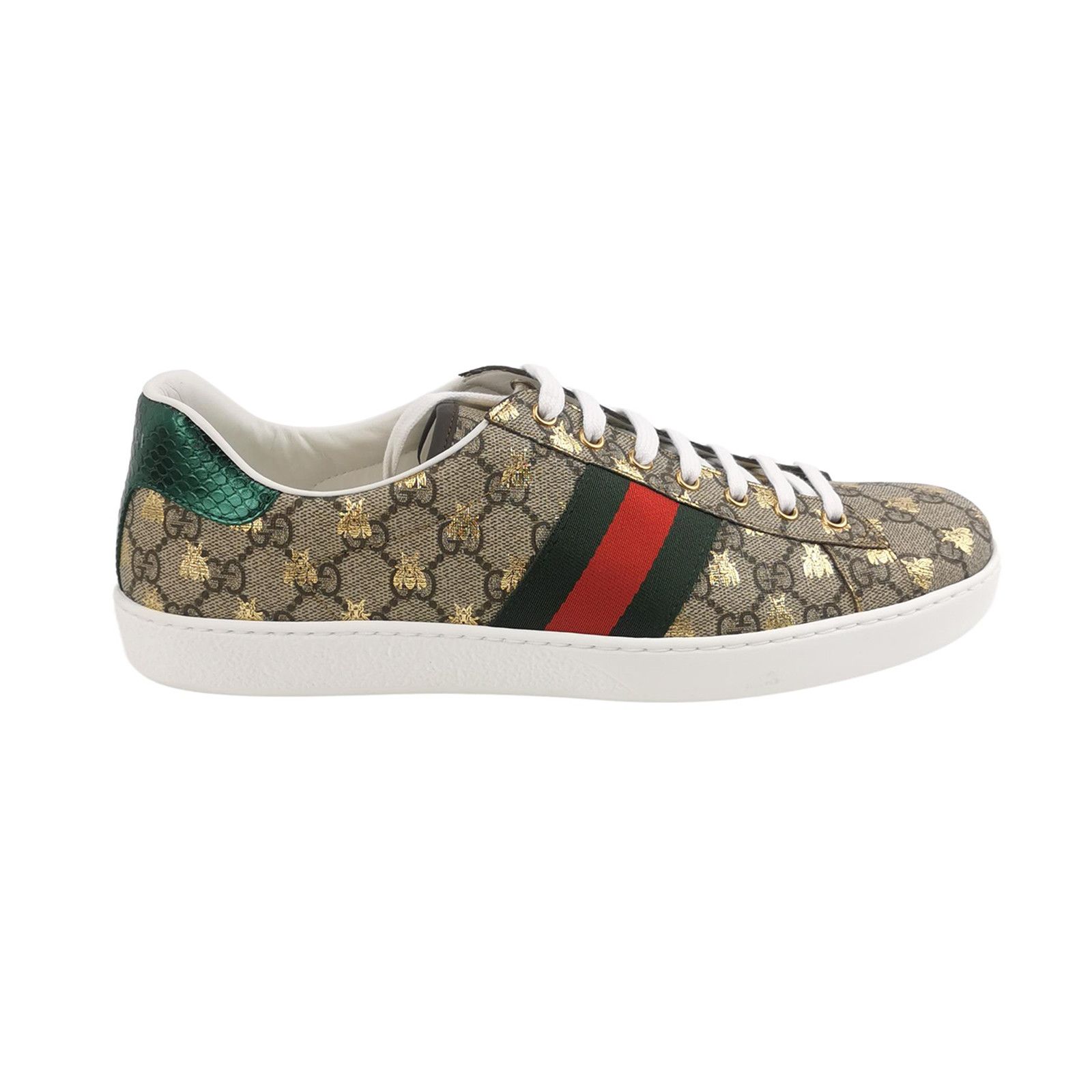 Gucci Gucci Bee Pattern Ace Sneakers Size 13 Size US 13 / EU 46 - 2 Thumbnail