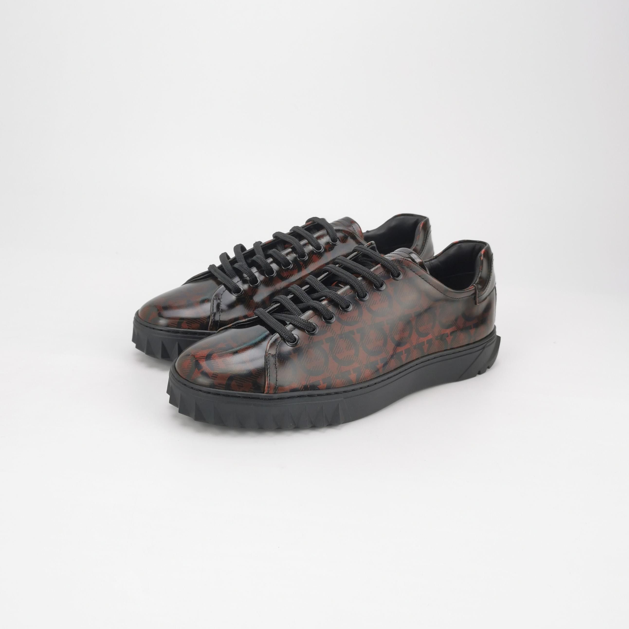 Salvatore Ferragamo Salvatore Ferragamo Monogram Leather Sneakers 41.5 Size US 8 / EU 41 - 3 Thumbnail