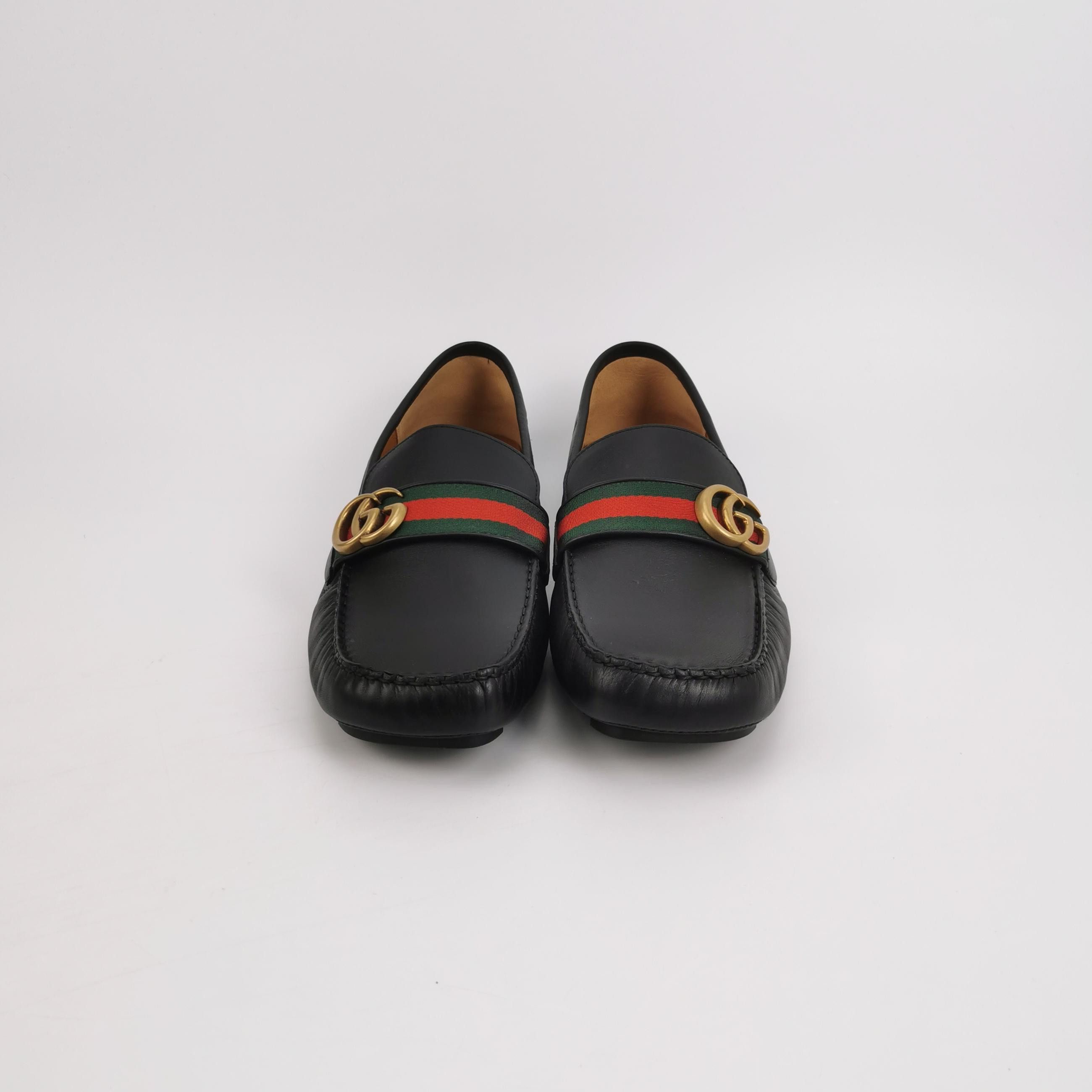 Gucci Gucci Web Stripe Leather Loafers 10.5 Size US 11 / EU 44 - 4 Thumbnail