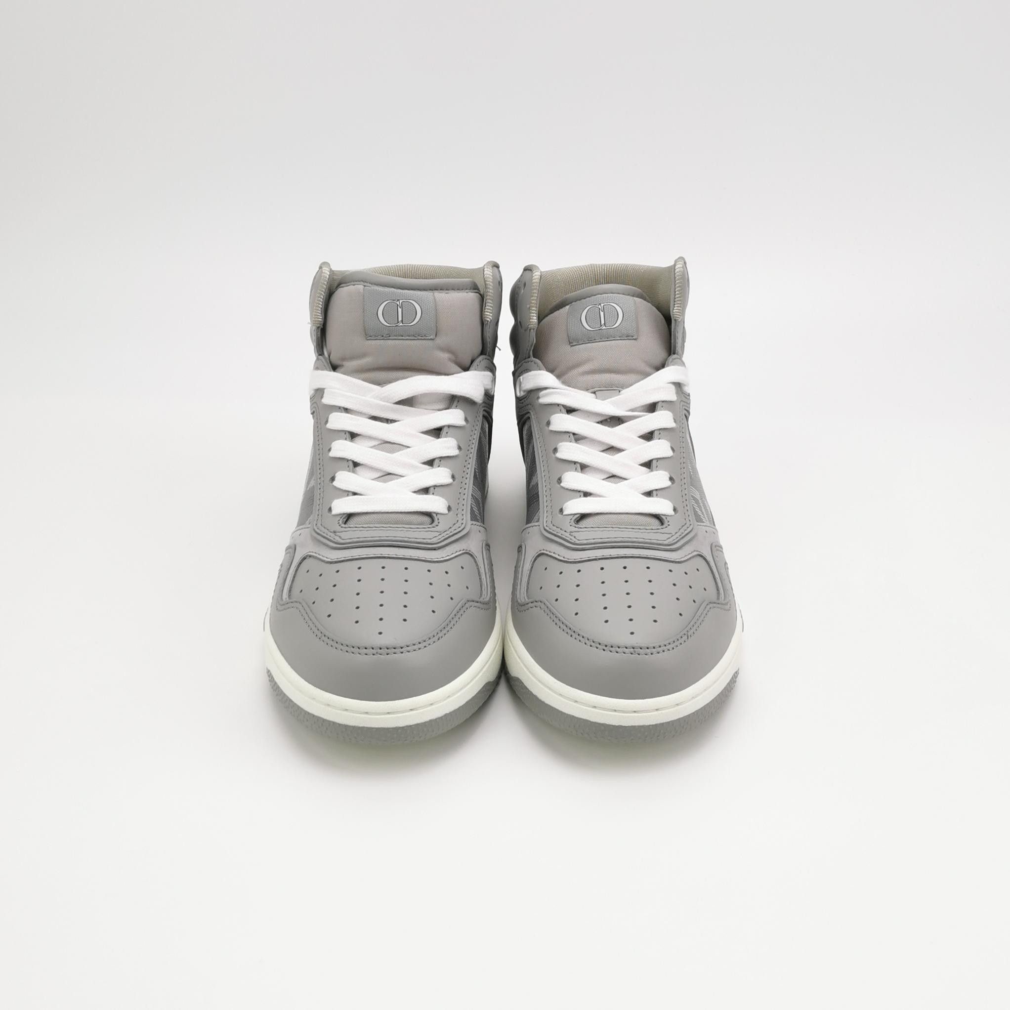 Dior Dior B27 Grey Leather Hi-Top Sneakers 39 Size US 6 / EU 39 - 4 Thumbnail