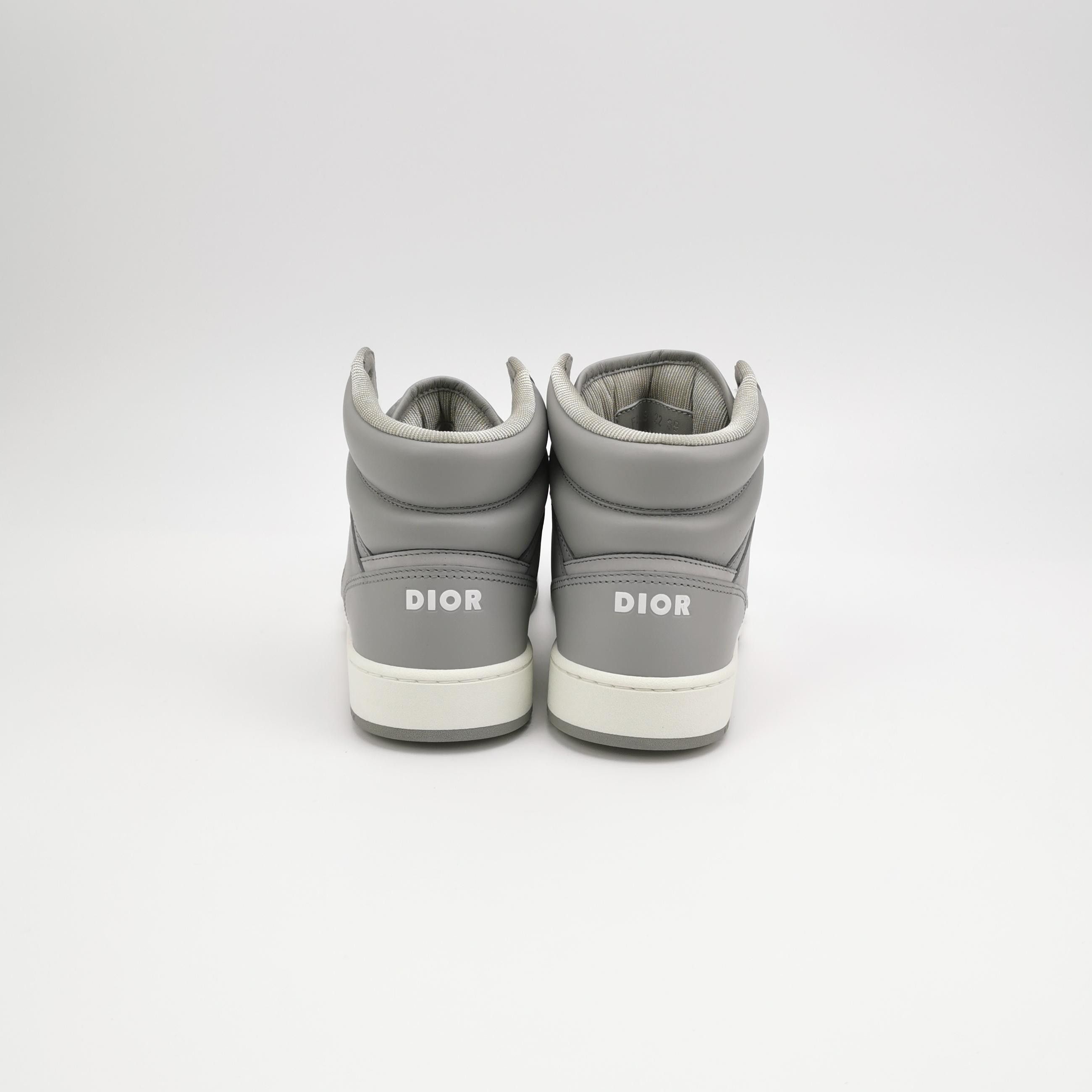 Dior Dior B27 Grey Leather Hi-Top Sneakers 39 Size US 6 / EU 39 - 5 Thumbnail