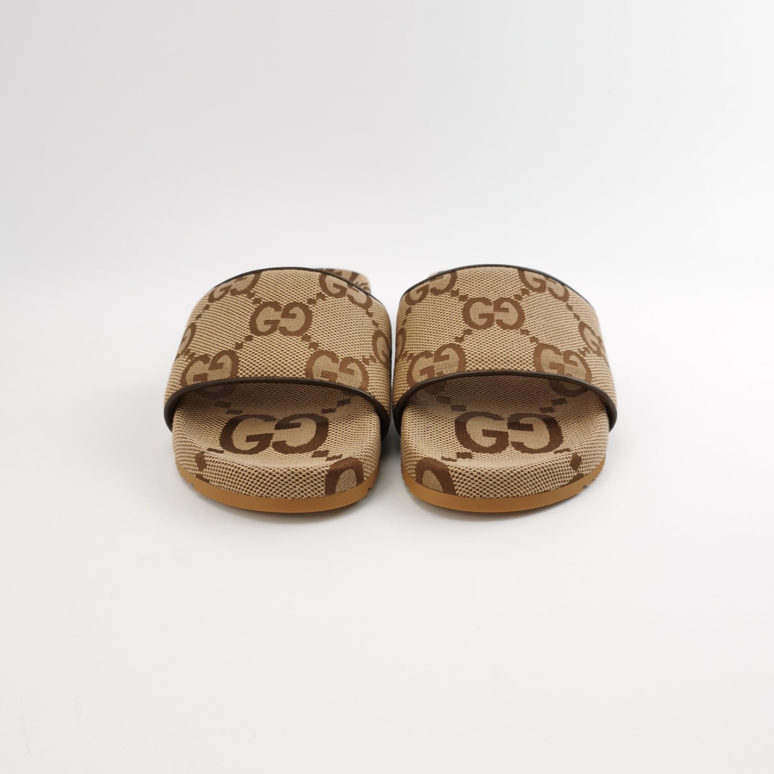 Gucci Gucci GG Supreme Canvas Lambskin Slides Size 43 Size US 10 / EU 43 - 4 Thumbnail