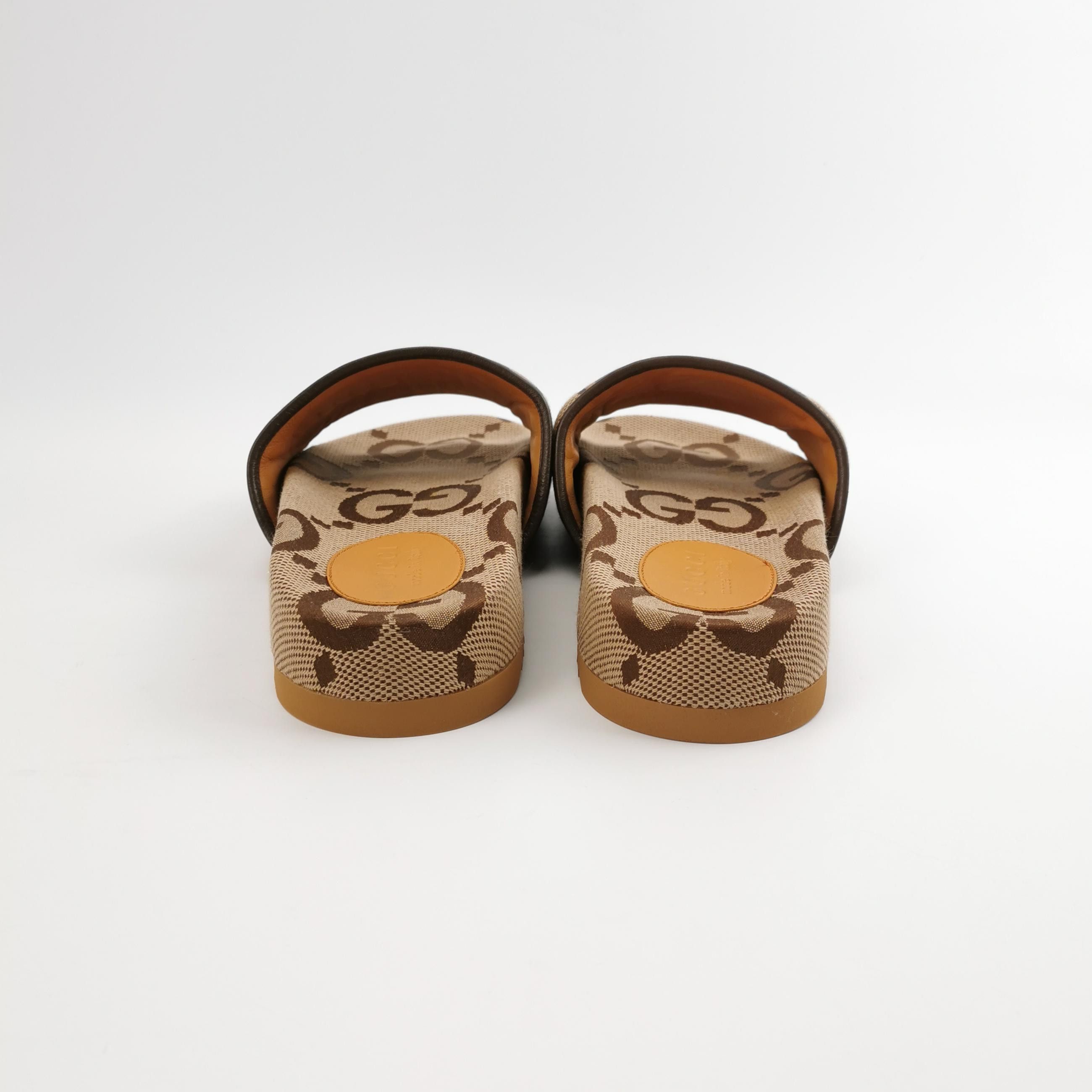 Gucci Gucci GG Supreme Canvas Lambskin Slides Size 43 Size US 10 / EU 43 - 5 Thumbnail