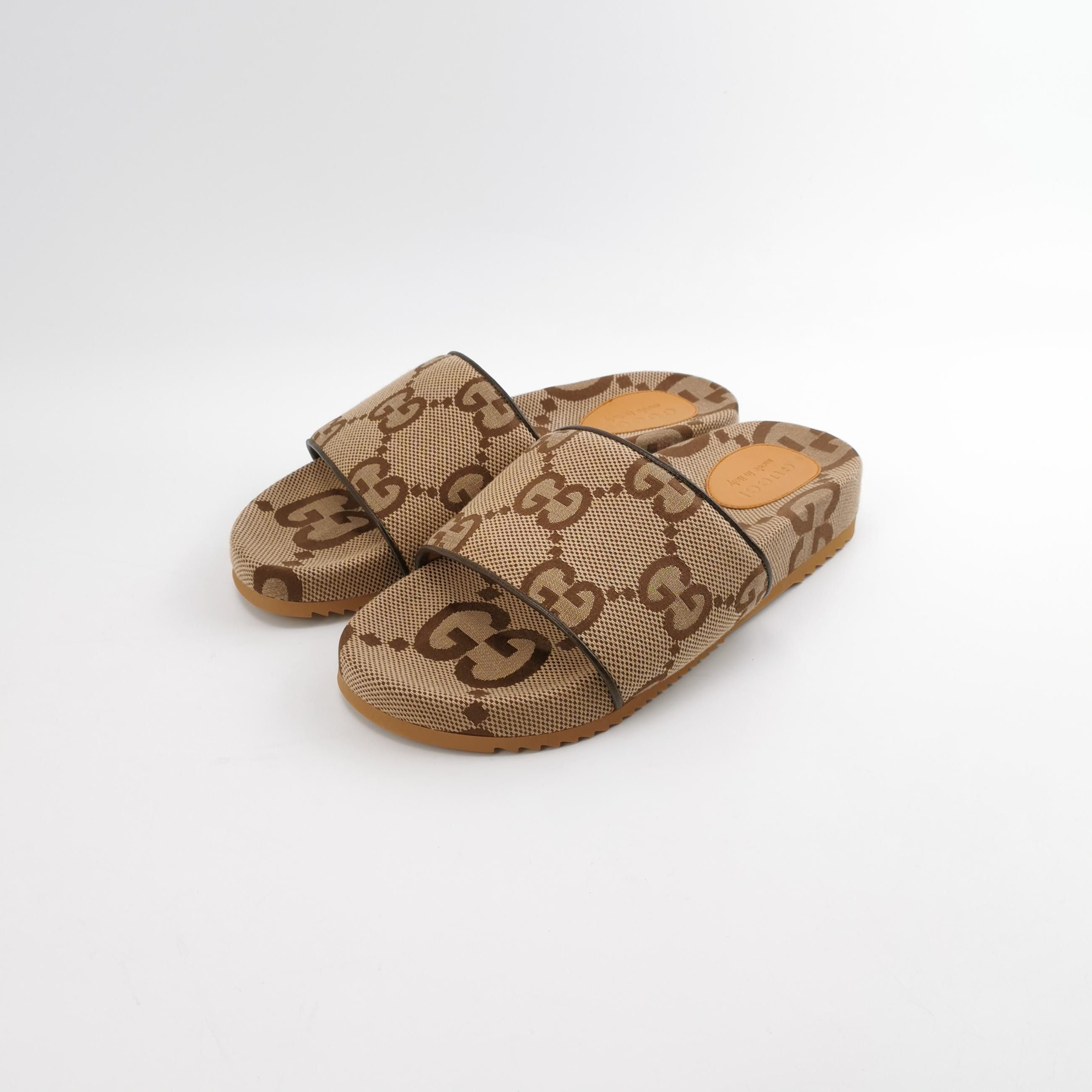 Gucci Gucci GG Supreme Canvas Lambskin Slides Size 43 Size US 10 / EU 43 - 3 Thumbnail
