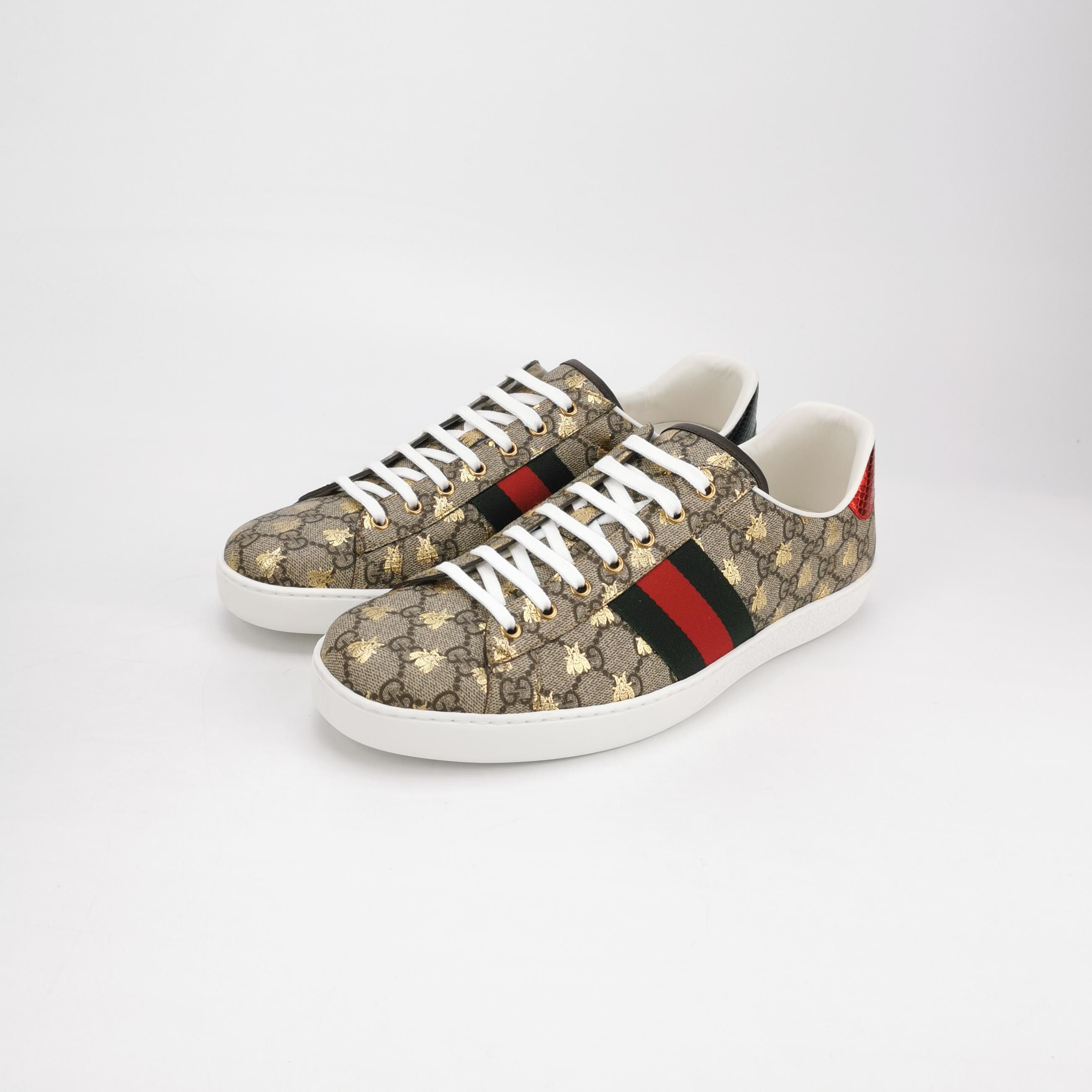 Gucci Gucci Bee Pattern GG Supreme Ace Sneakers 47 Size US 14 / EU 47 - 3 Thumbnail
