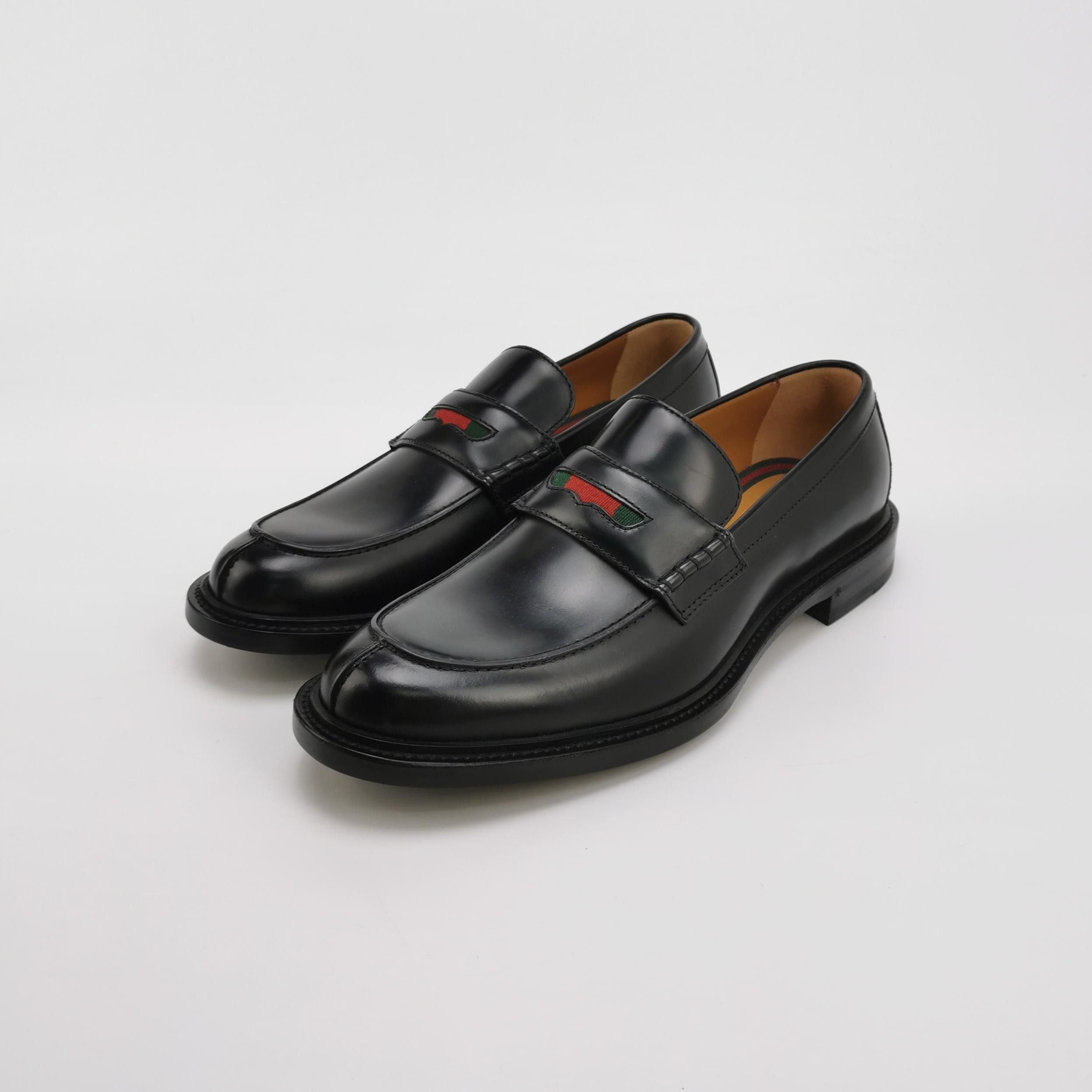 Gucci Gucci Web Stripe Leather Loafers US 11 Size US 11 / EU 44 - 3 Thumbnail