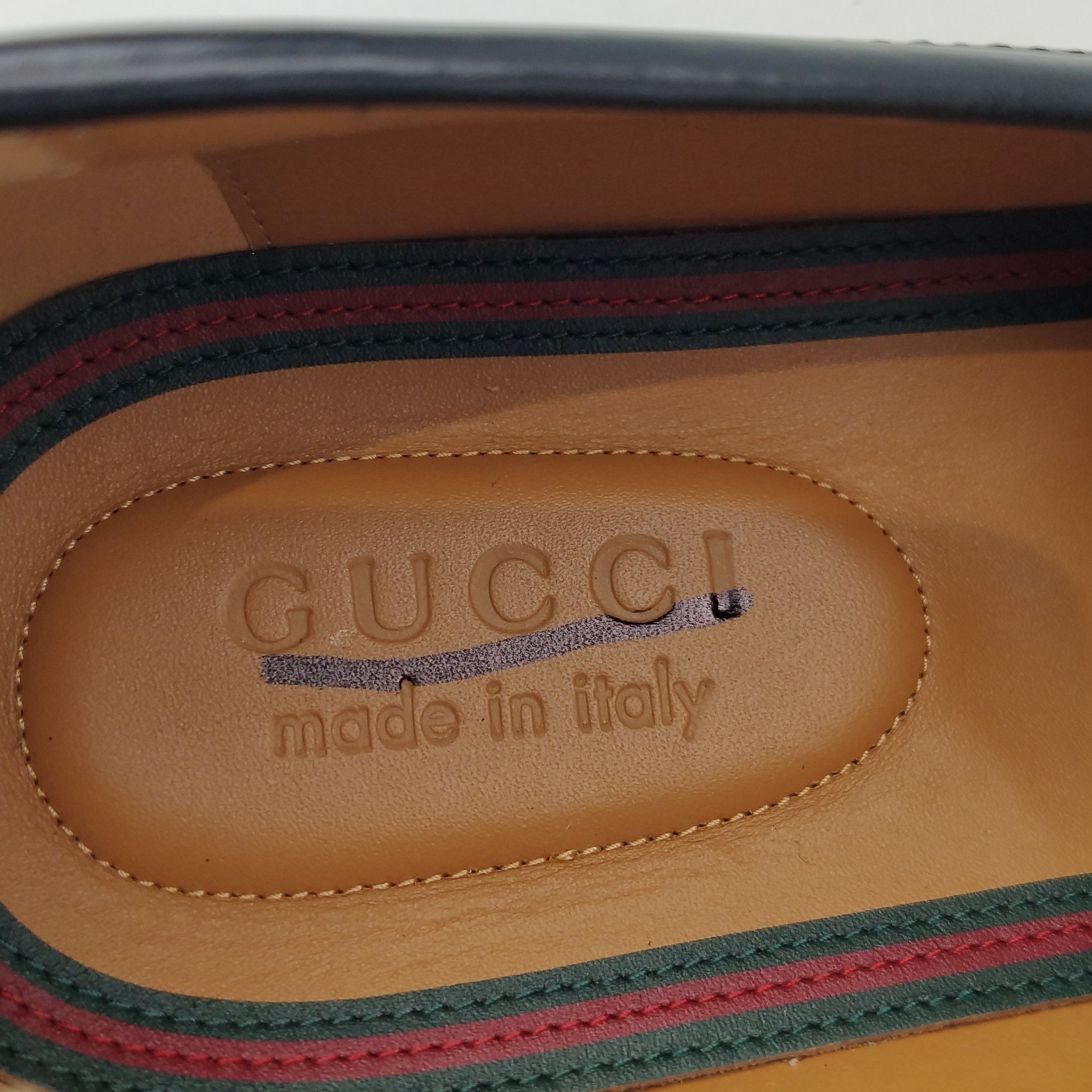 Gucci Gucci Web Stripe Leather Loafers US 11 Size US 11 / EU 44 - 16 Thumbnail