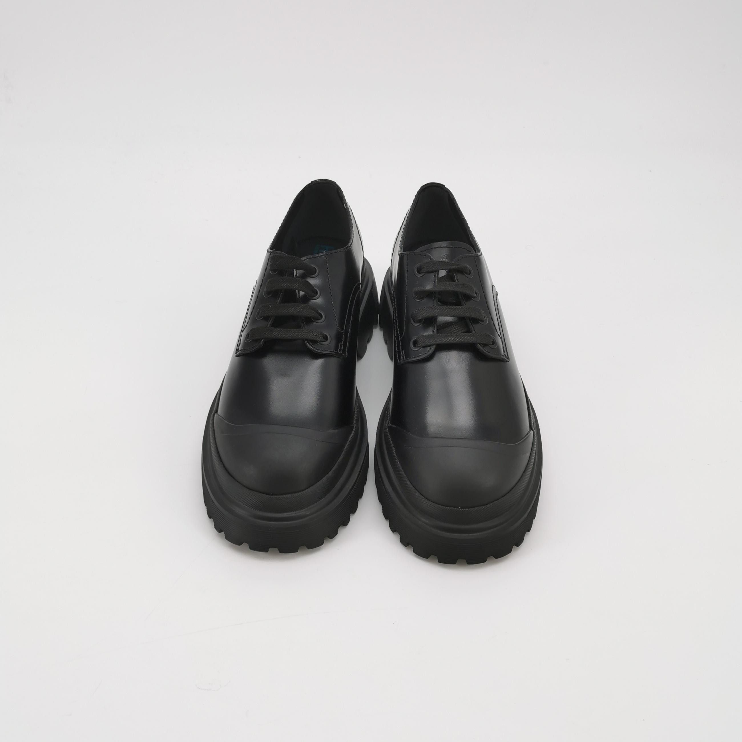 Hogan Hogan Black Leather Lace-Up Shoes US 7 Size US 7 / EU 40 - 4 Thumbnail
