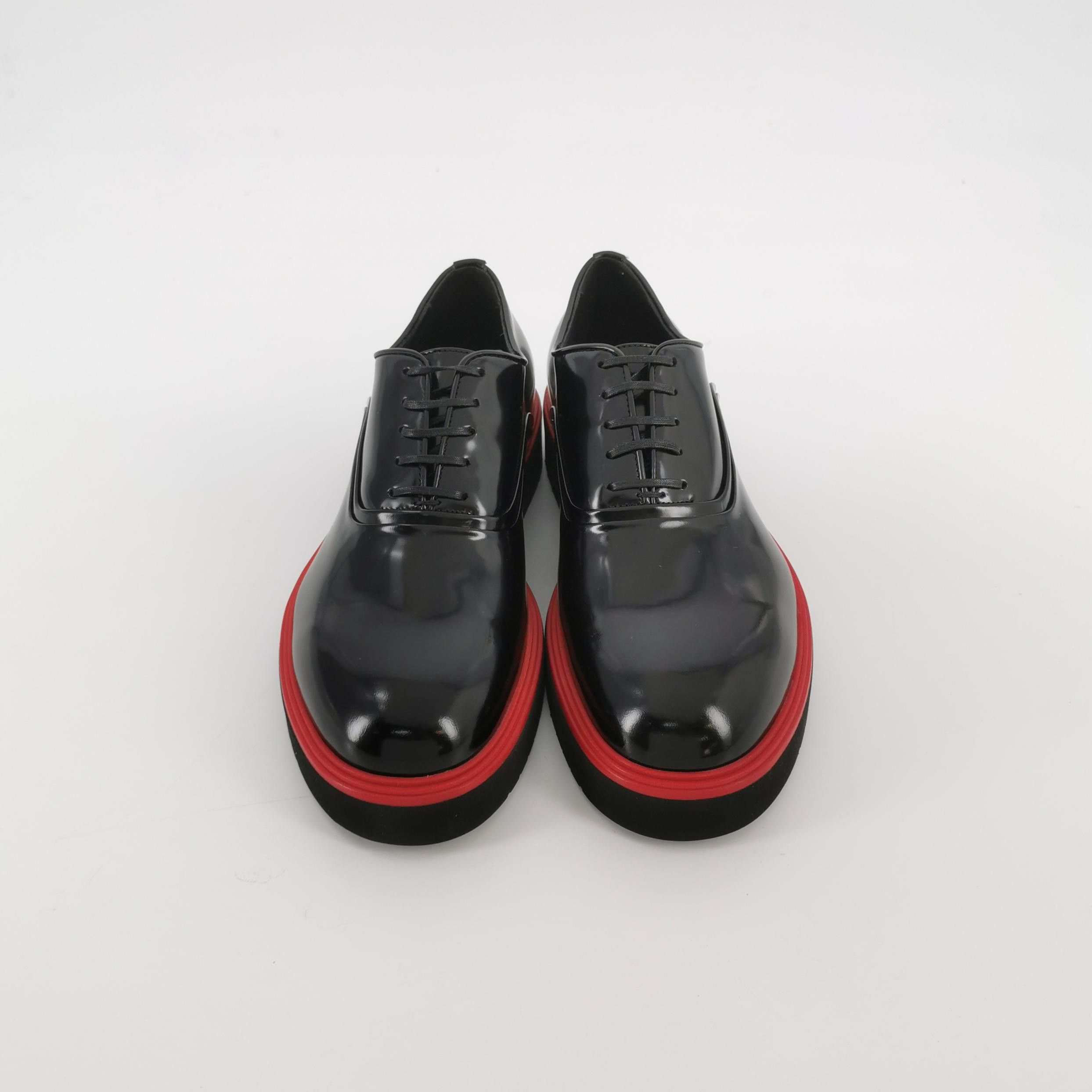 Salvatore Ferragamo Ferragamo Red Trim Platform Oxford Shoes 40 Size US 10 / IT 40 - 4 Thumbnail