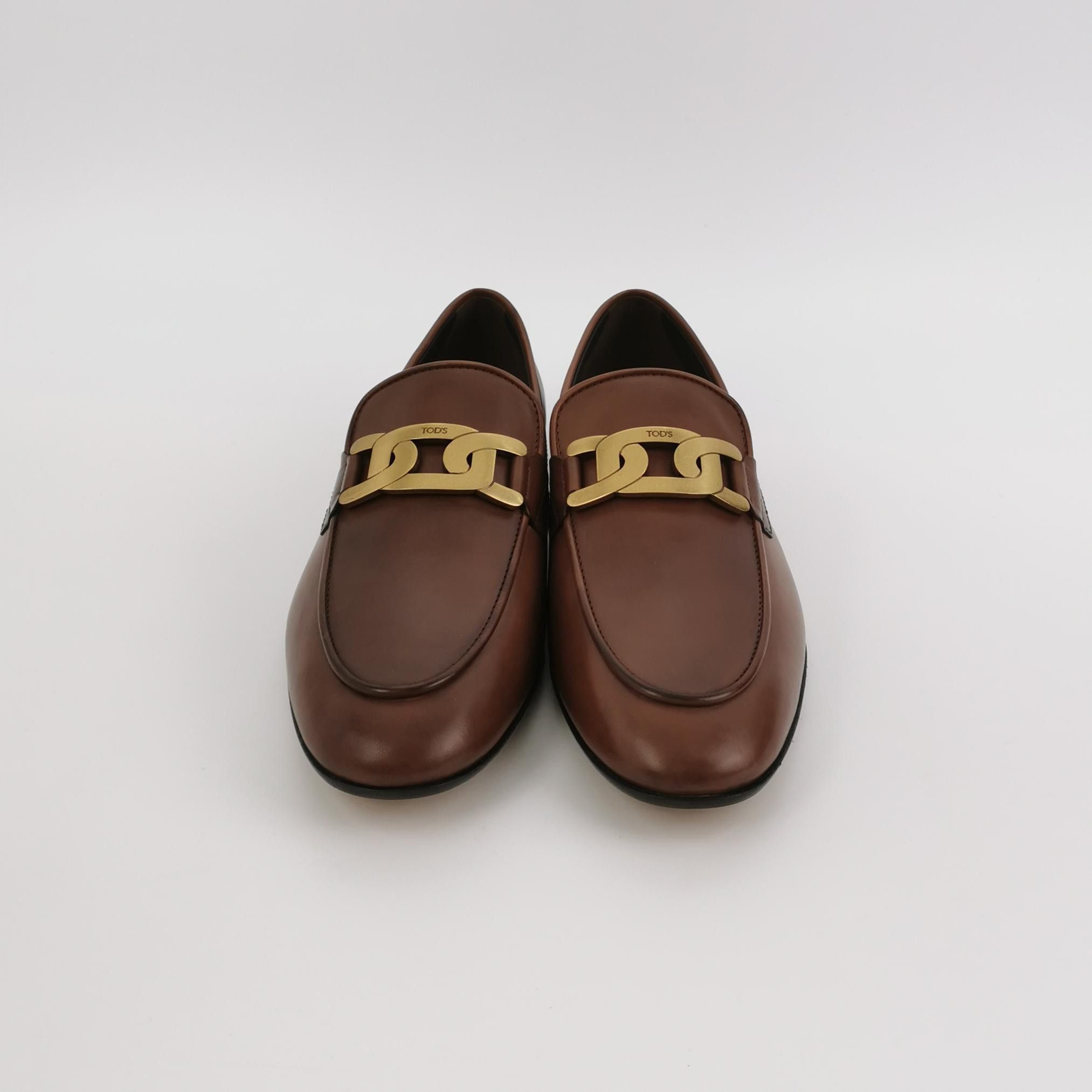Tod's Tod's Brown Leather T-Chain Loafers US 7 Size US 7 / EU 40 - 4 Thumbnail