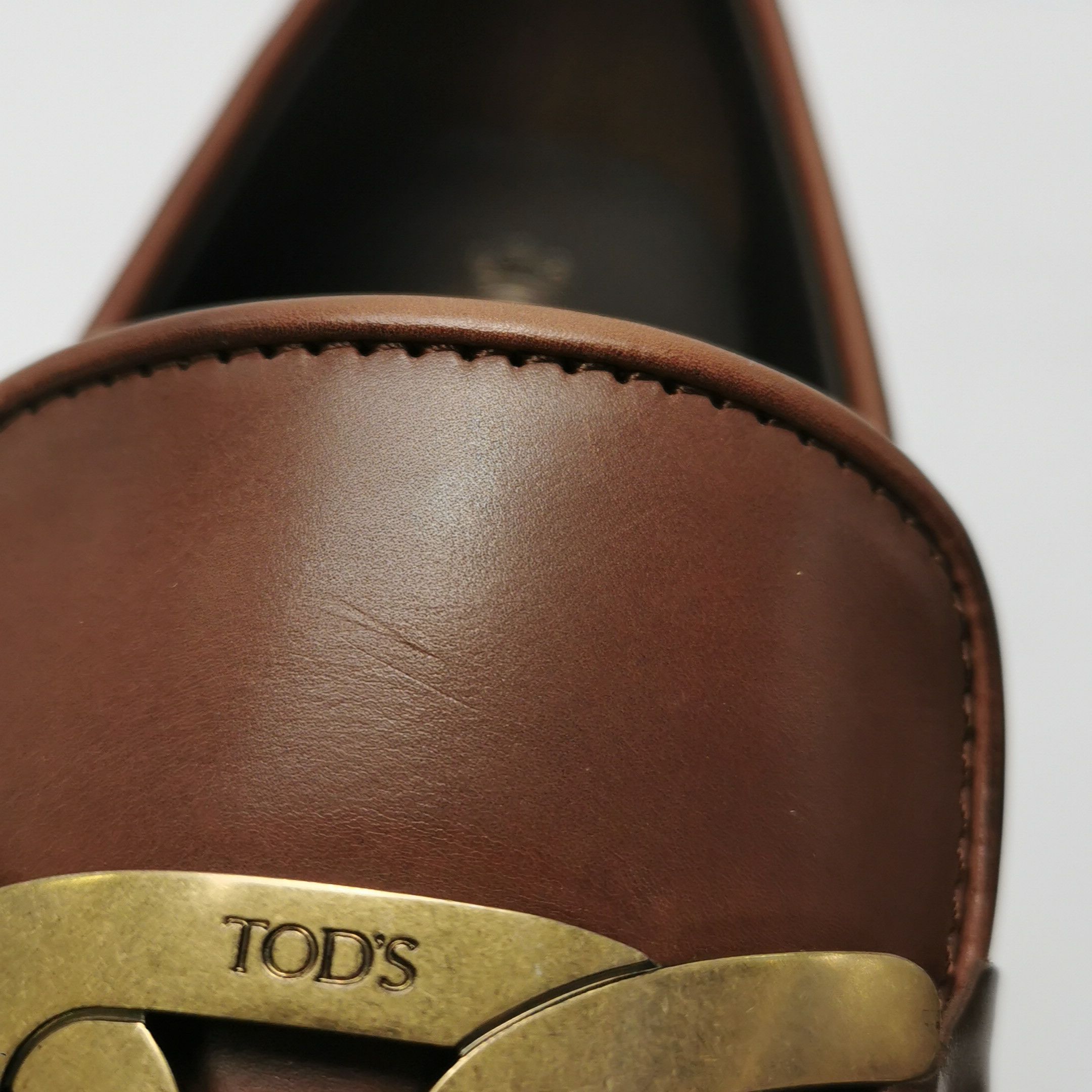 Tod's Tod's Brown Leather T-Chain Loafers US 7 Size US 7 / EU 40 - 10 Thumbnail