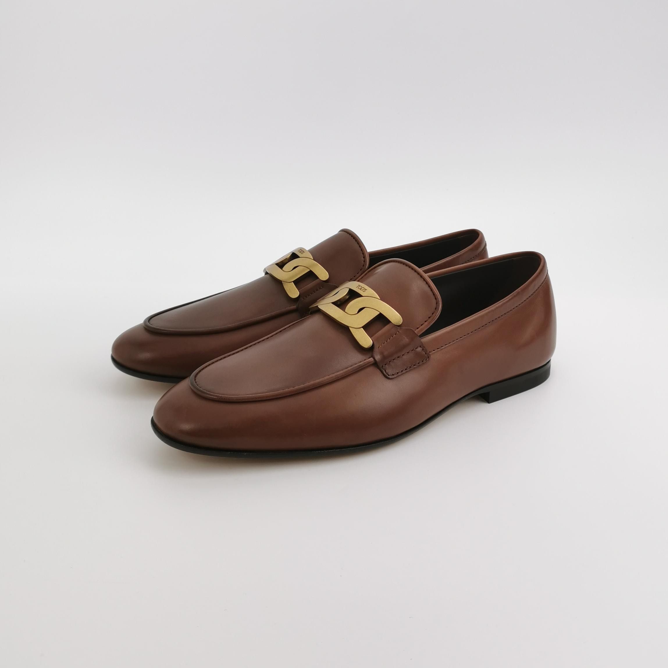 Tod's Tod's Brown Leather T-Chain Loafers US 7 Size US 7 / EU 40 - 3 Thumbnail