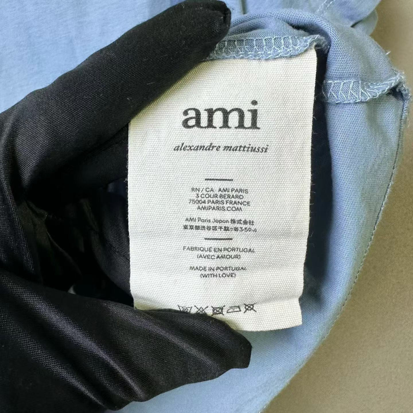 AMI AMI Embroidered Blue T-Shirt l Men Size US L / EU 52-54 / 3 - 6 Thumbnail