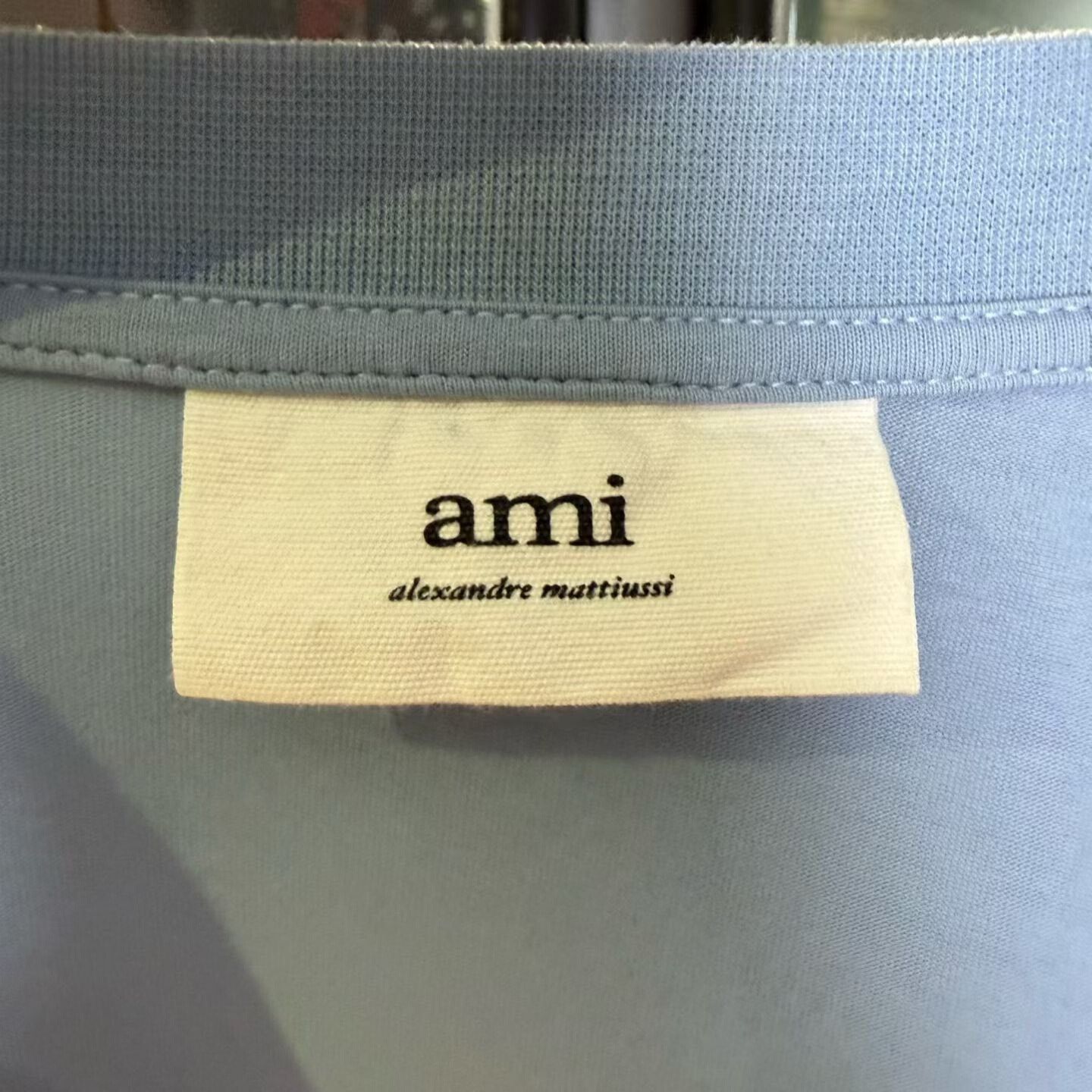AMI AMI Embroidered Blue T-Shirt l Men Size US L / EU 52-54 / 3 - 5 Thumbnail