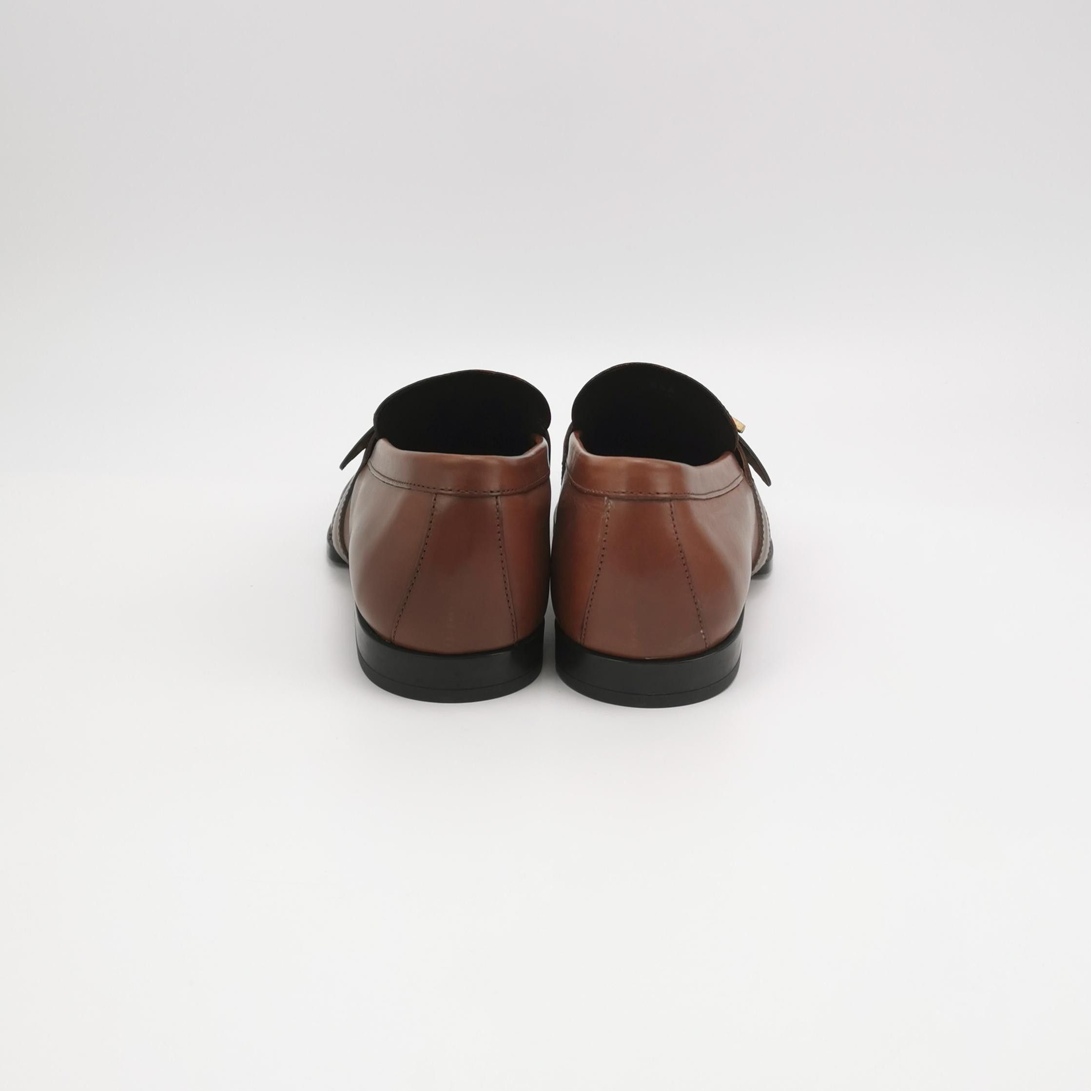 Tod's Tod's Brown T Logo Leather Loafers 40.5 Size US 7 / EU 40 - 5 Thumbnail