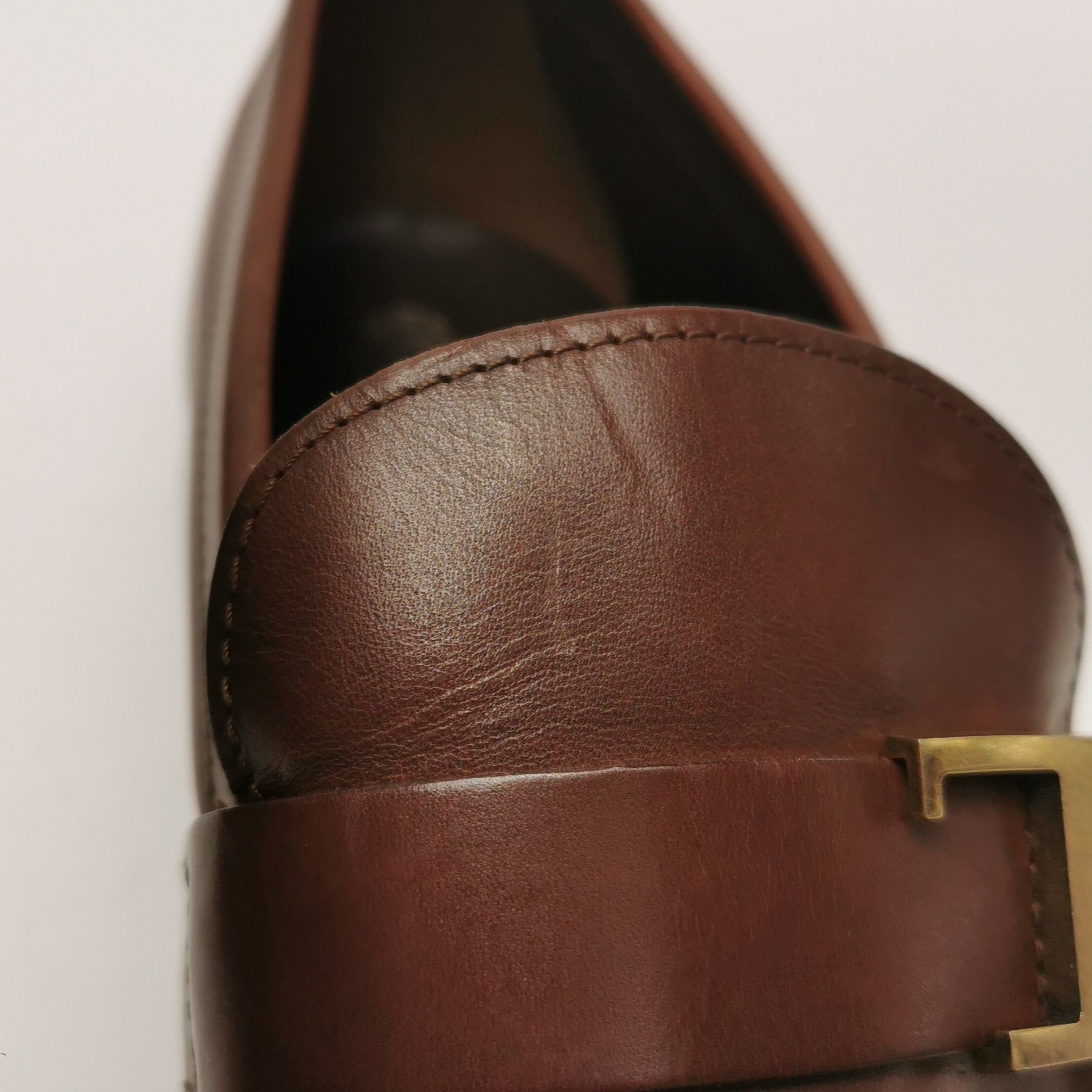 Tod's Tod's Brown T Logo Leather Loafers 40.5 Size US 7 / EU 40 - 15 Thumbnail