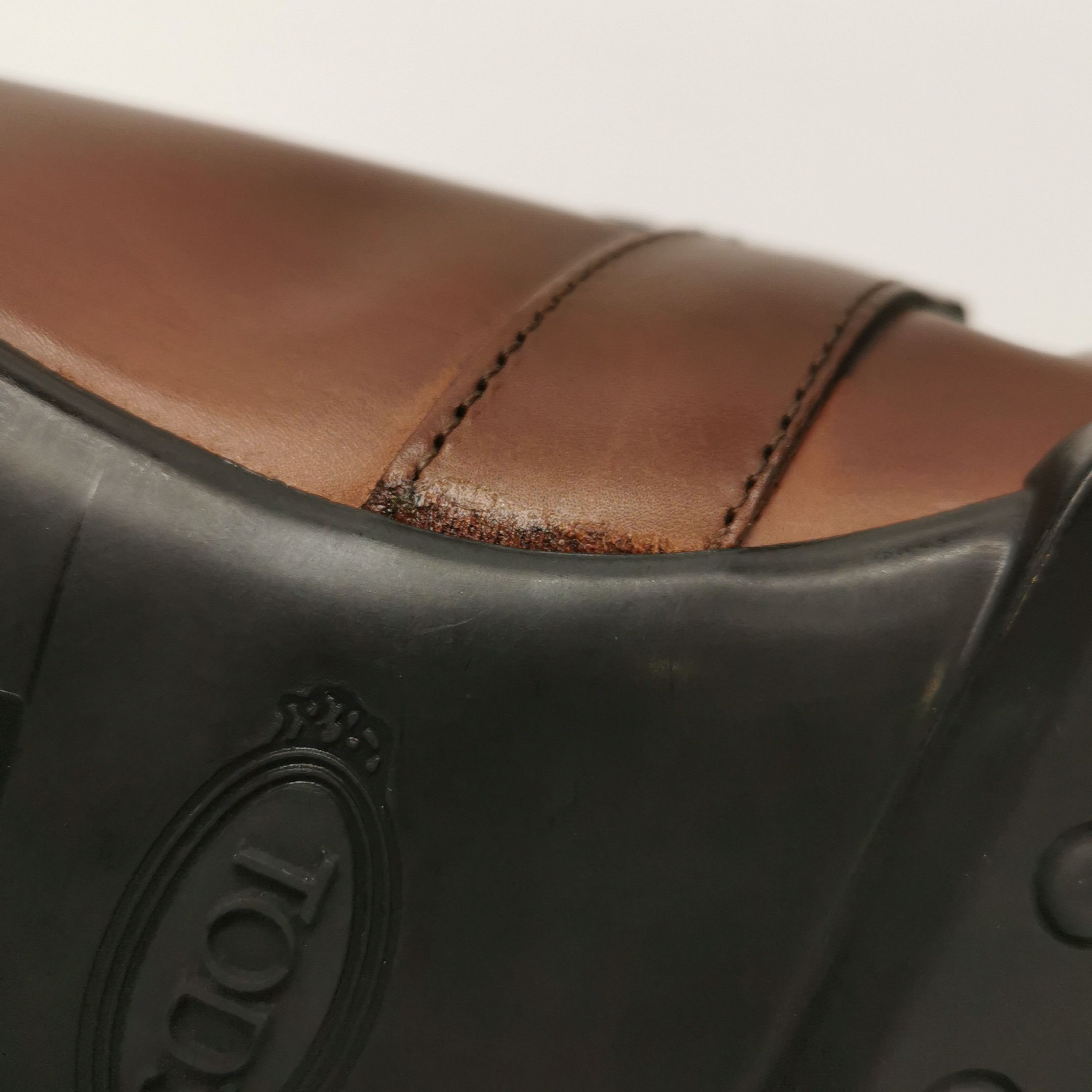 Tod's Tod's Brown T Logo Leather Loafers 40.5 Size US 7 / EU 40 - 18 Thumbnail