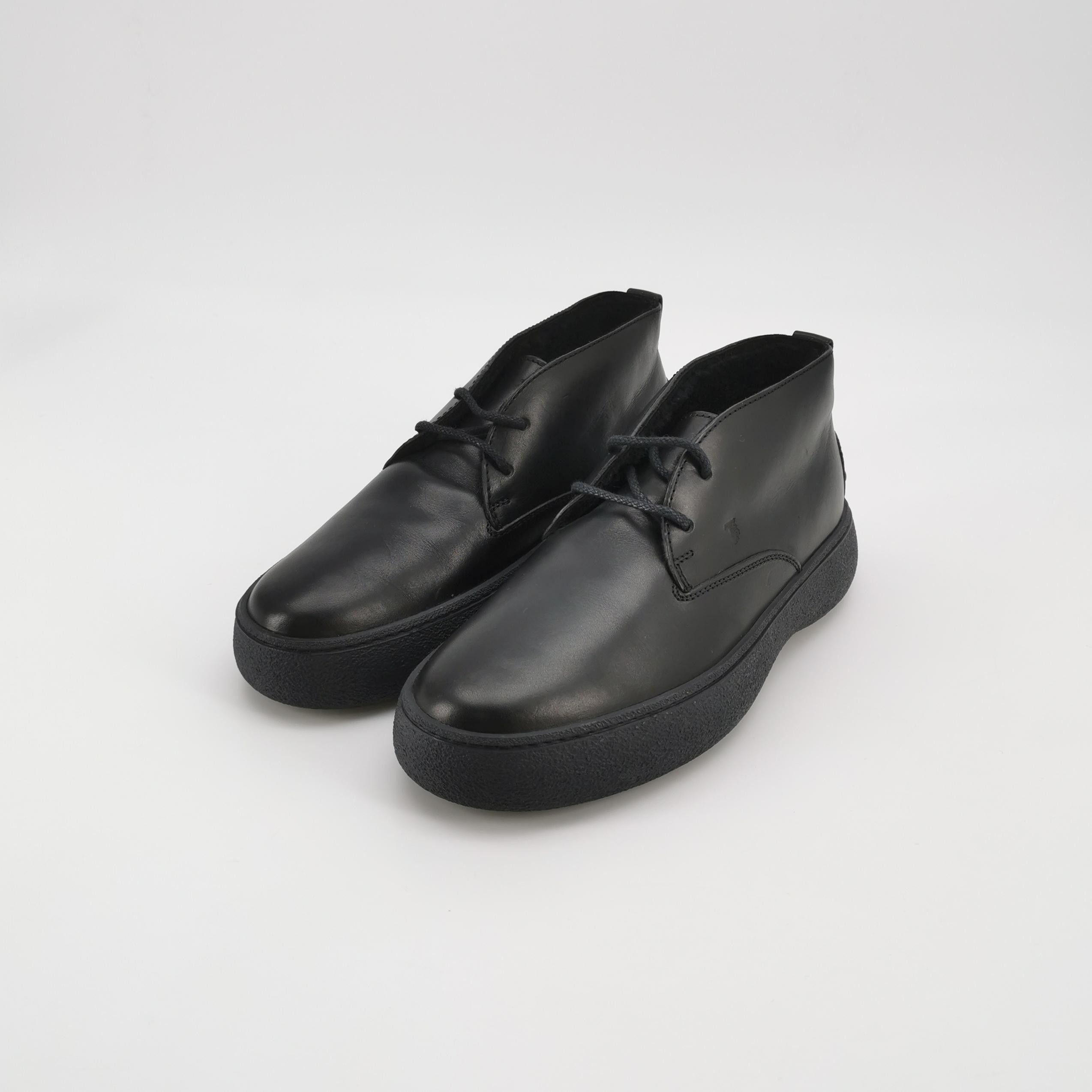 Tod's Tod's Black Leather Lug Sole Chukka Shoes 41 Size US 8 / EU 41 - 3 Thumbnail