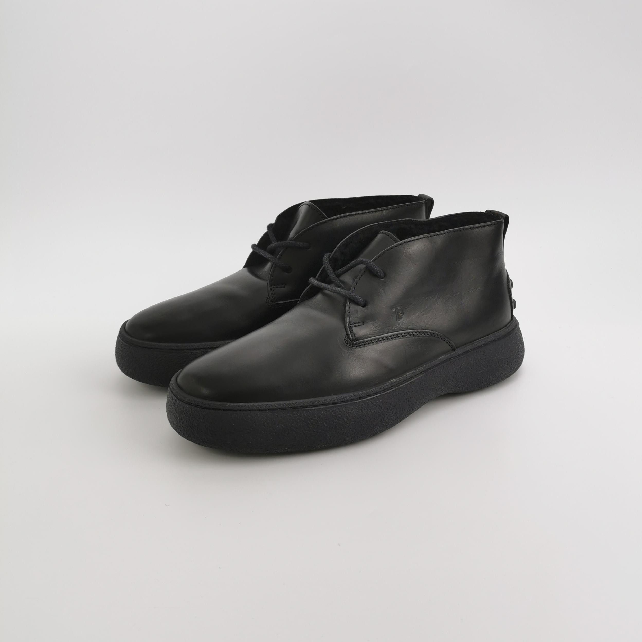 Tod's Tod's Black Leather Casual Derbies EU 41 Size US 8 / EU 41 - 3 Thumbnail