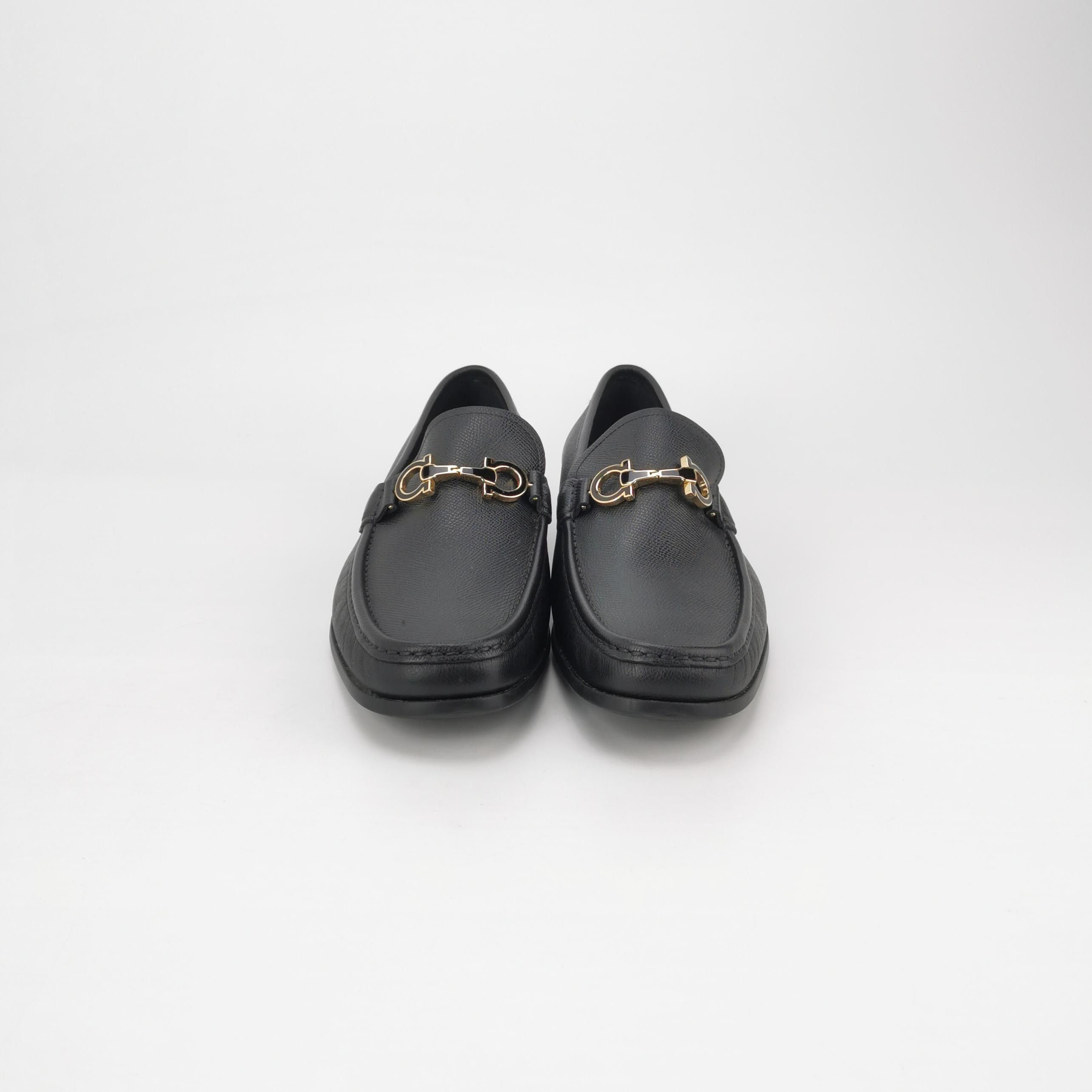 Salvatore Ferragamo Salvatore Ferragamo Gancini Bit Grained Leather Loafers 10 Size US 10 / EU 43 - 4 Thumbnail