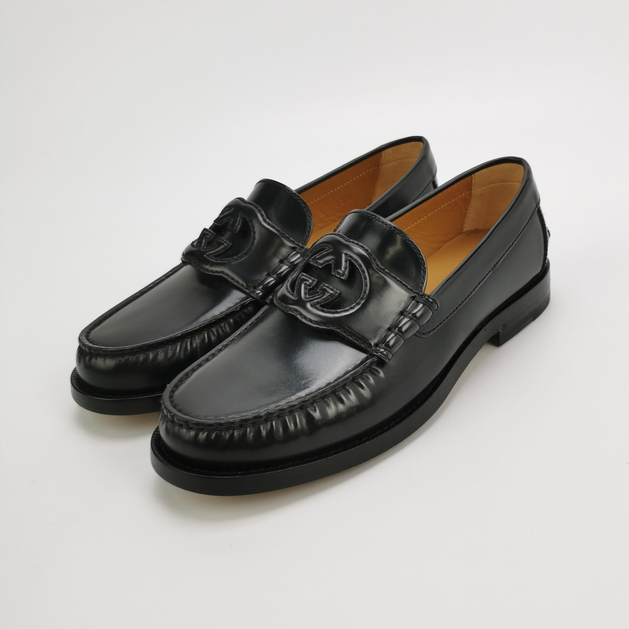 Gucci Gucci Interlocking GG Leather Loafers US 6 Size US 6 / EU 39 - 3 Thumbnail