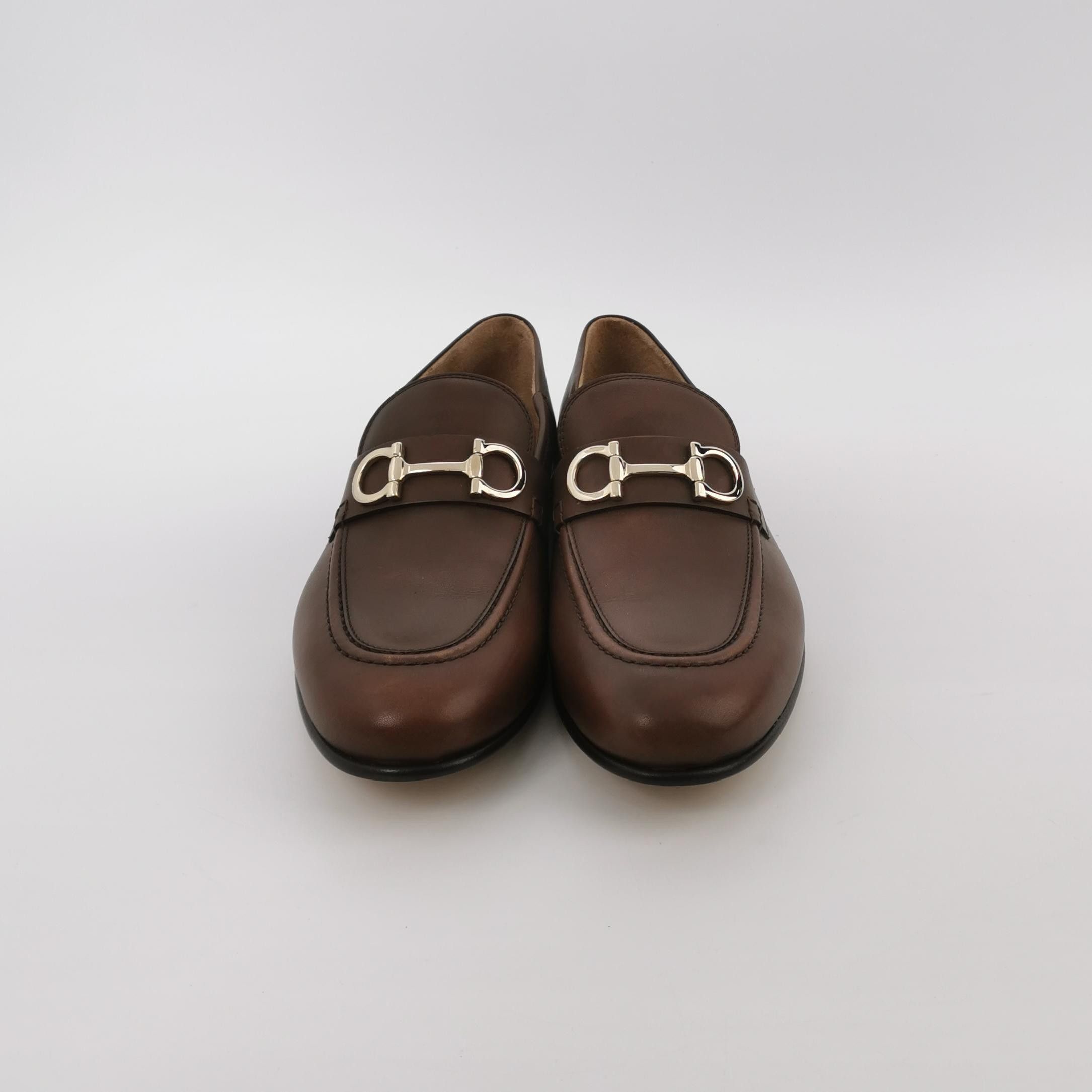 Salvatore Ferragamo Salvatore Ferragamo Brown Gancini Bit Loafers 40.5 Size US 7 / EU 40 - 4 Thumbnail