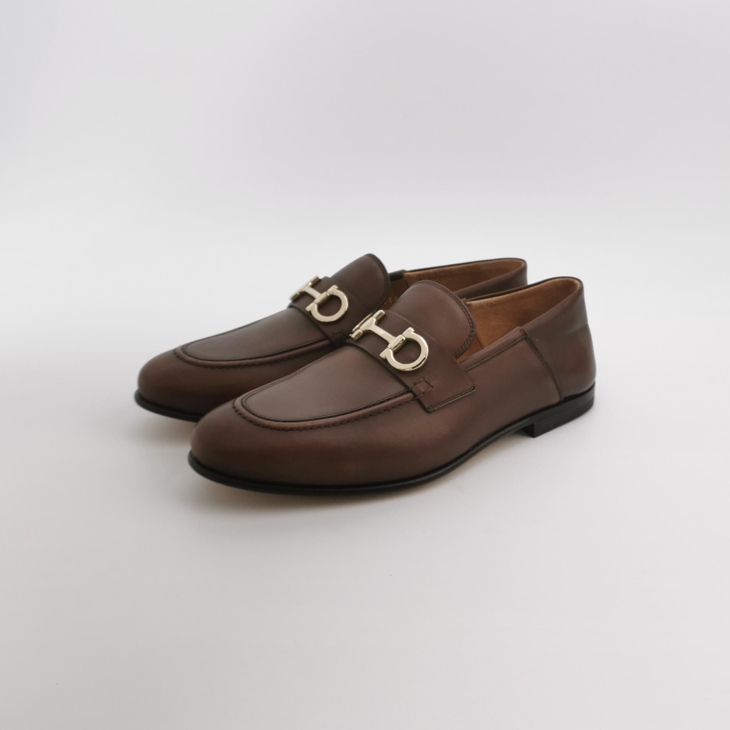 Salvatore Ferragamo Salvatore Ferragamo Brown Gancini Bit Loafers 40.5 Size US 7 / EU 40 - 3 Thumbnail