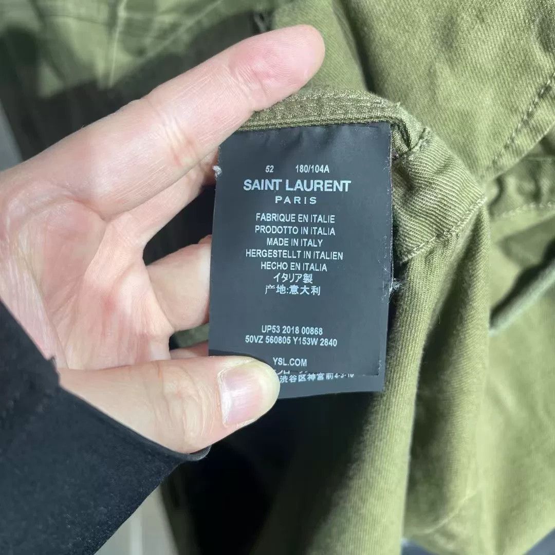 Saint Laurent Paris Saint Laurent Paris Embroidered Green Jacket L Women Size L / US 10 / IT 46 - 5 Thumbnail