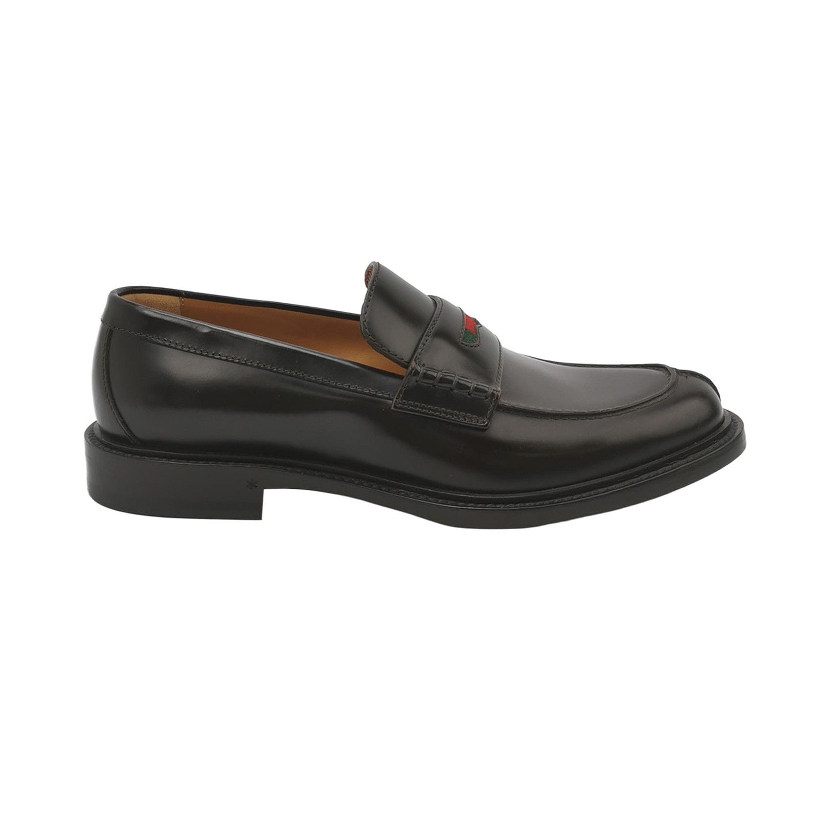 Gucci Gucci Web Stripe Leather Loafers Size 42 Size US 9 / EU 42 - 2 Thumbnail