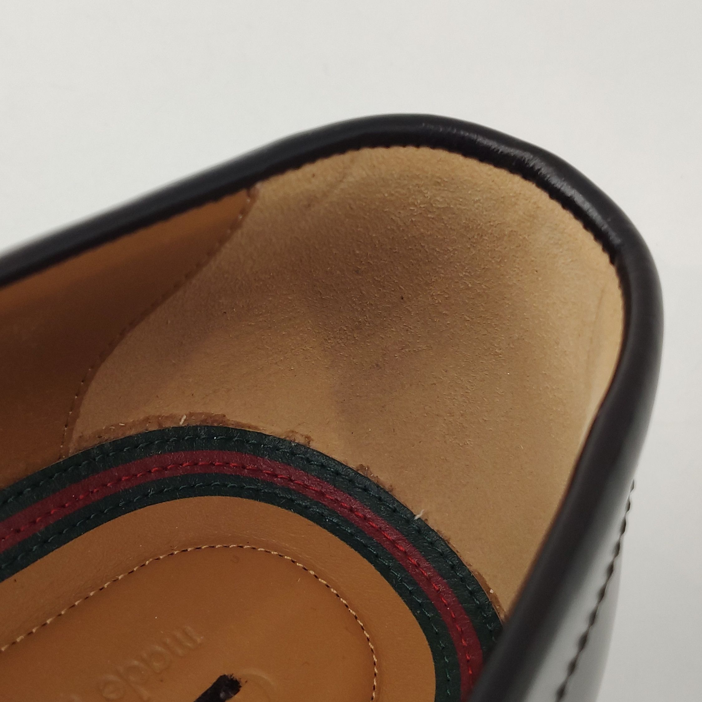 Gucci Gucci Web Stripe Leather Loafers Size 42 Size US 9 / EU 42 - 15 Thumbnail