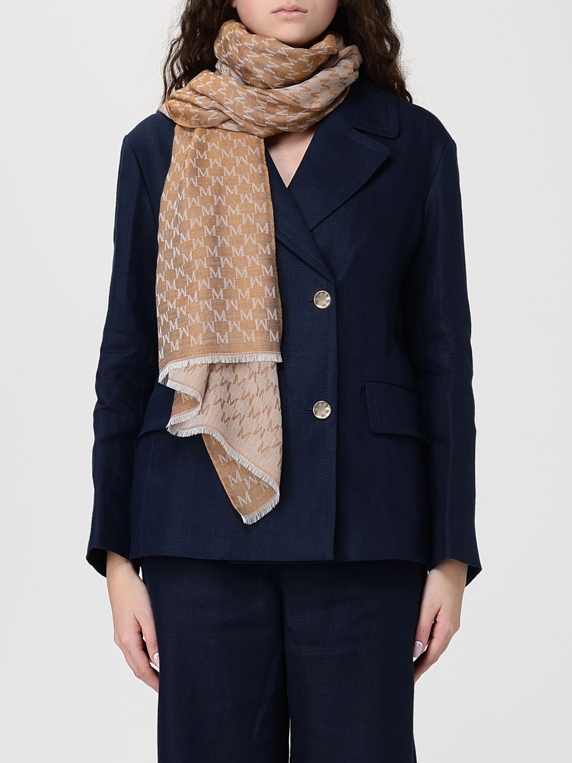 Max Mara Max Mara Scarf Woman Brown Size ONE SIZE - 2 Thumbnail